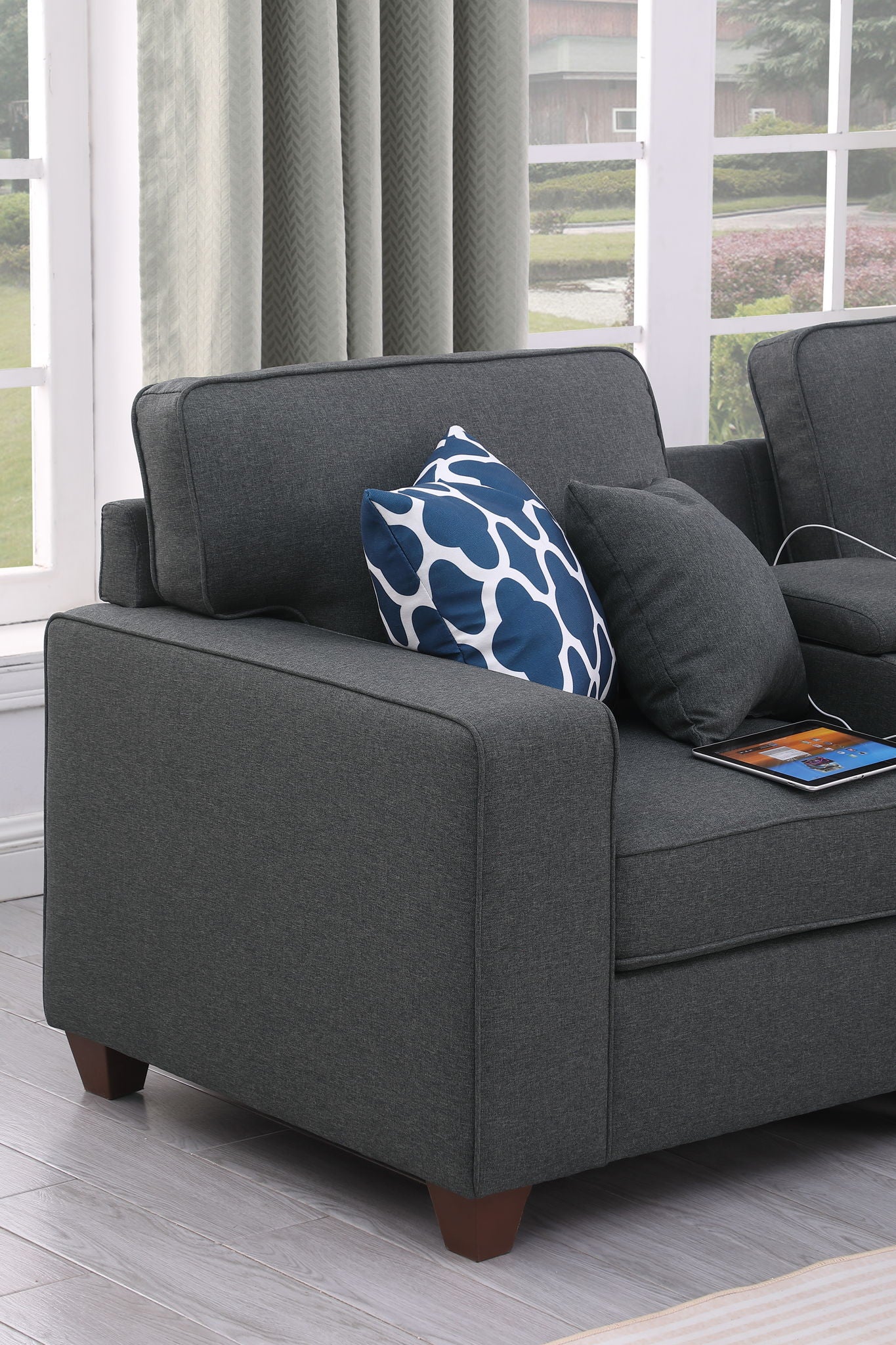 Eric - 9 Piece Upholstered Sectional With Ottoman - Image 8