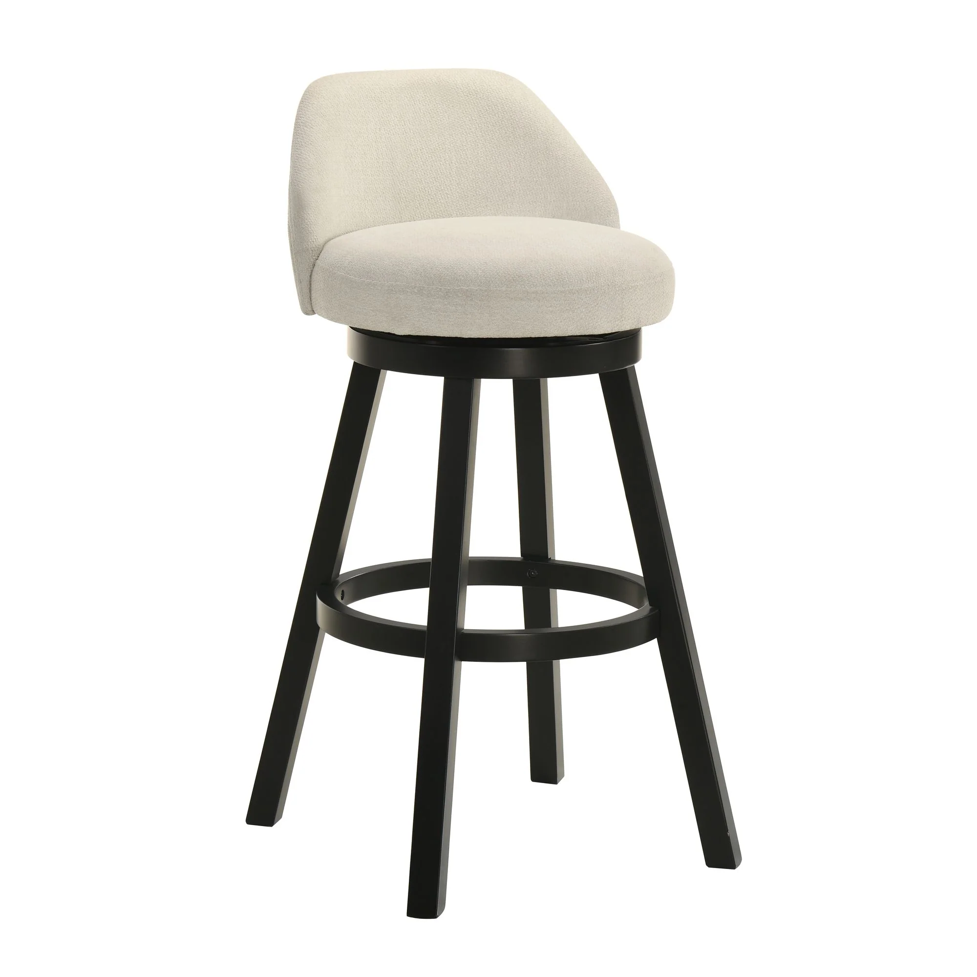 Erika - Modern Transitional Swivel Wood Bar Height Kitchen Bar Stool - Image 6