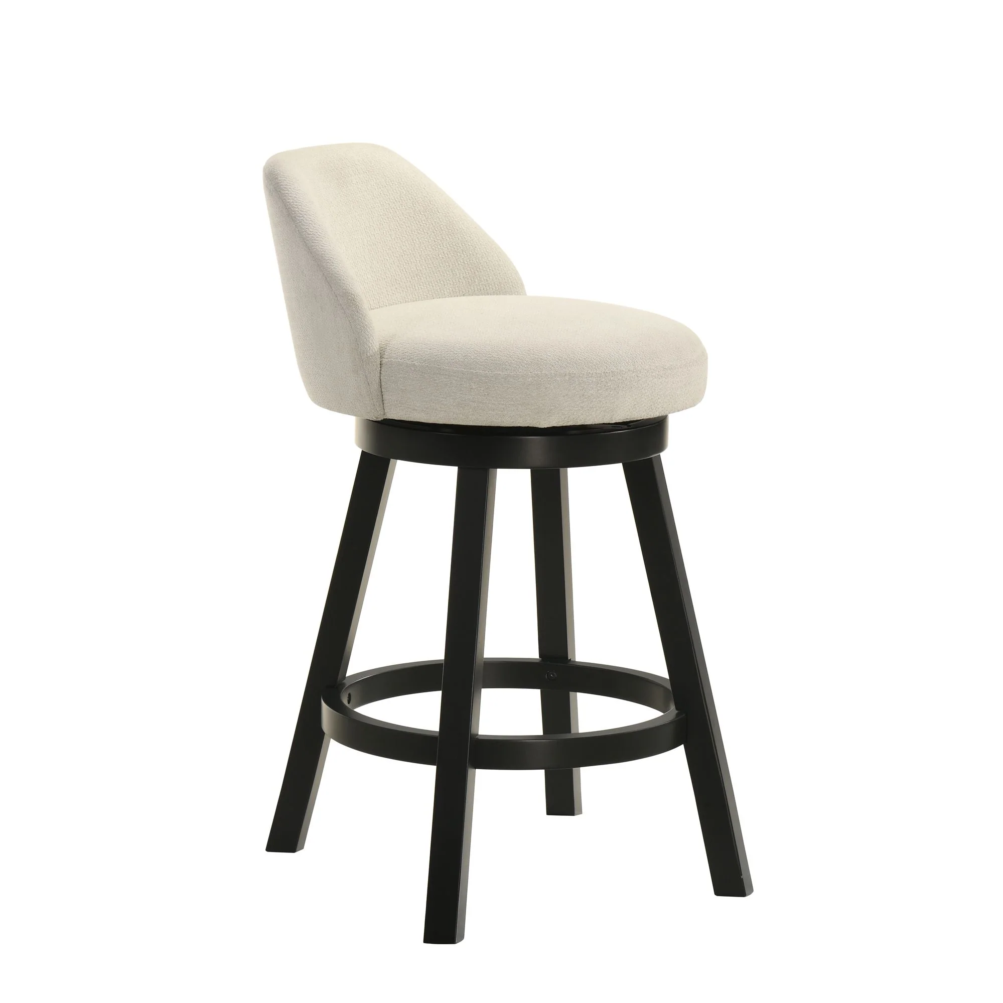 Erika - Modern Transitional Swivel Wood Counter Height Kitchen Bar Stool - Image 17