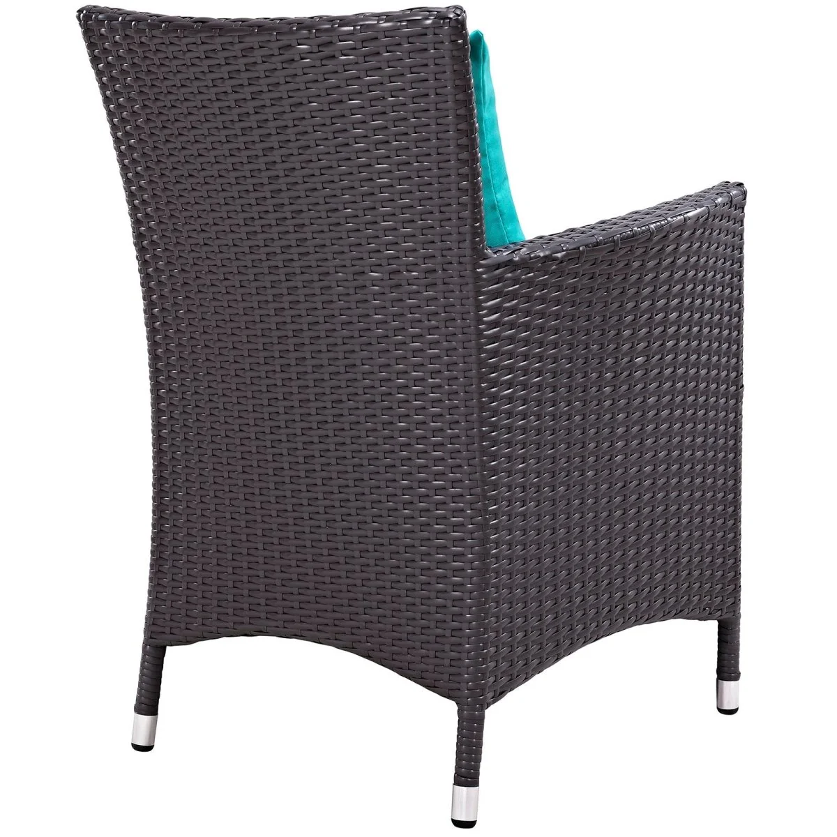 Espresso Wicker Outdoor Dining Set with Dining Tables and Coordinating Chairs - Image 61