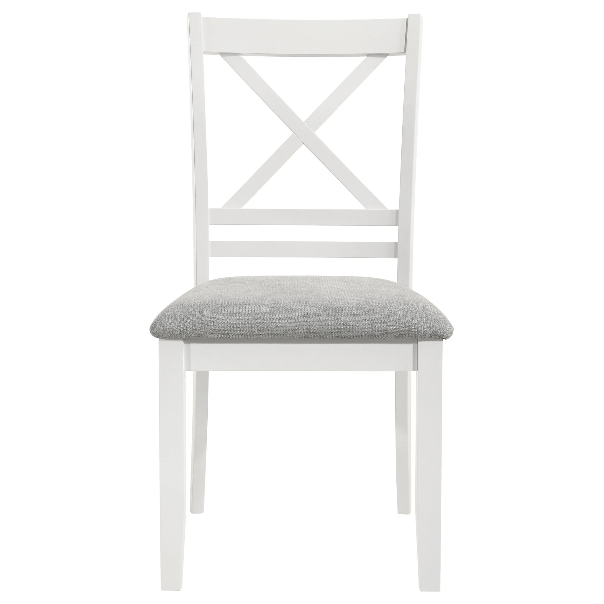 Evanston - Cross Back Dining Side Chair (Set of 2) - White - Image 4
