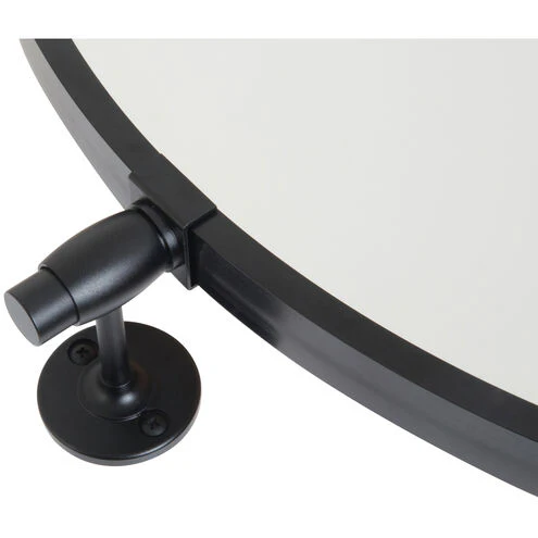 Everly 24 Inch Black Round Pivot Wall Mirror - Image 3