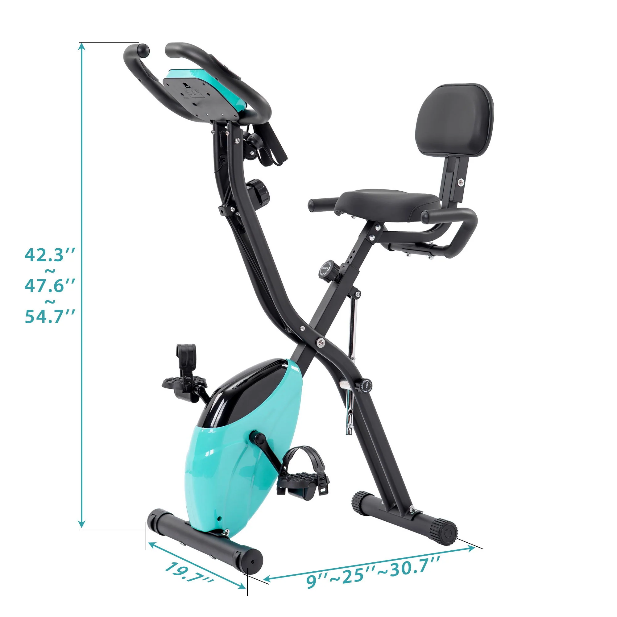 Exercise Bike Folding Stationary Bikes For Home With 16 Level Magnetic Resistance - Image 23