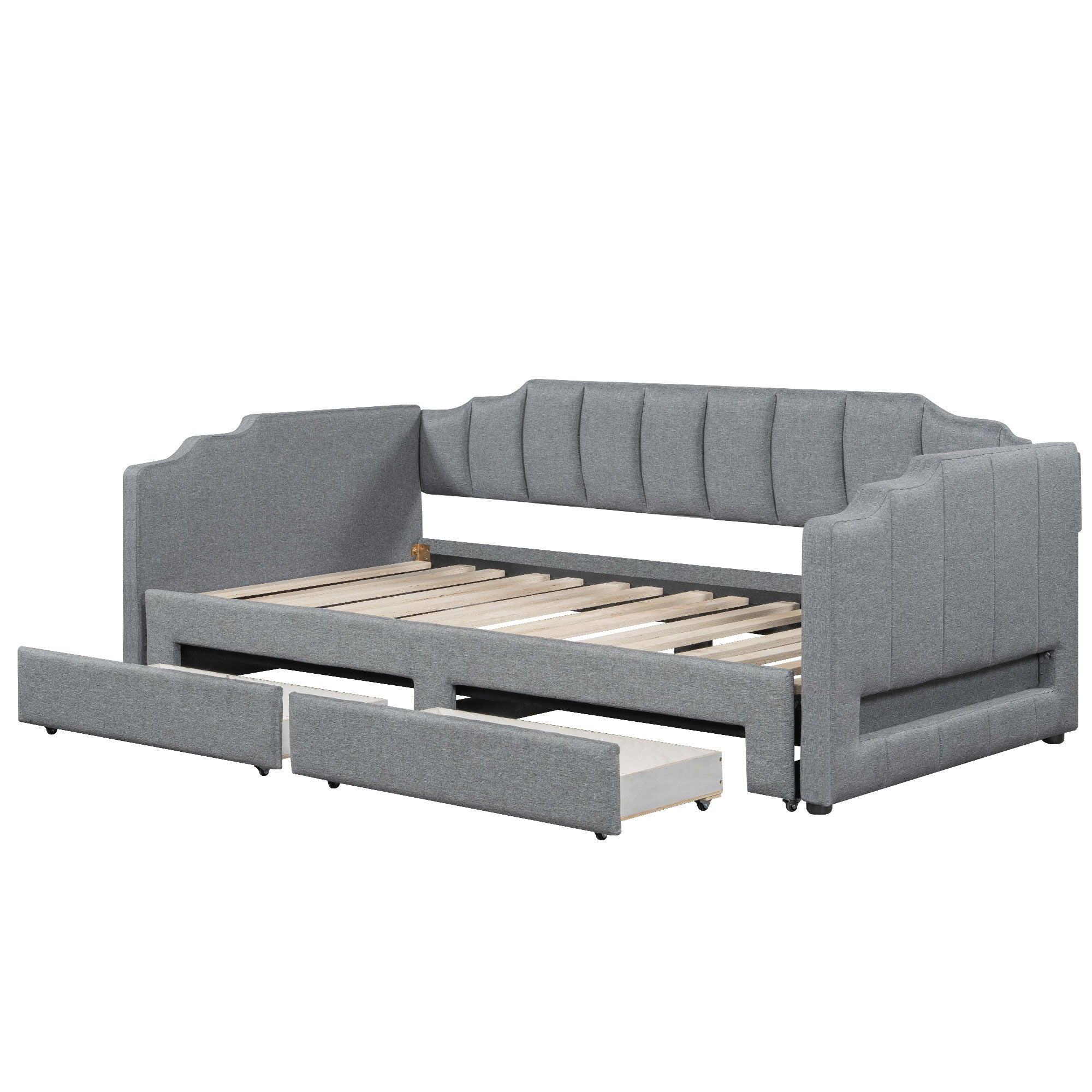 Extendable Daybed With LED Light And 2 Storage Drawers - Image 2