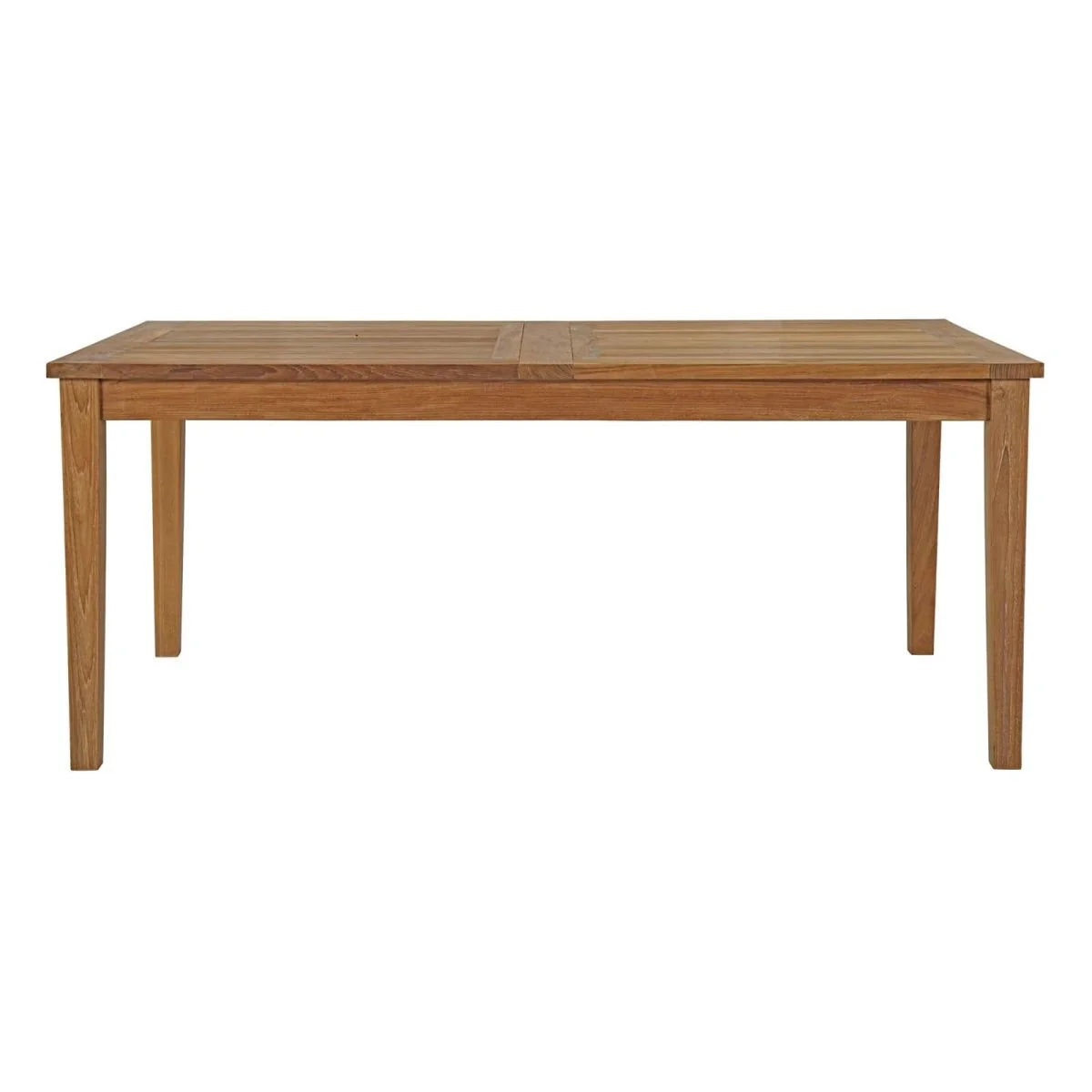 71-109" Extendable Teak Outdoor Dining Table – Natural - Image 3