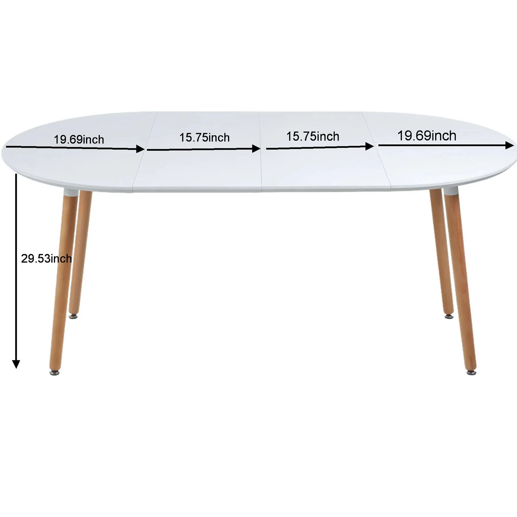 Extensible Table, Dining Table, Office Table, Coffee Table Metal Leg - Image 10