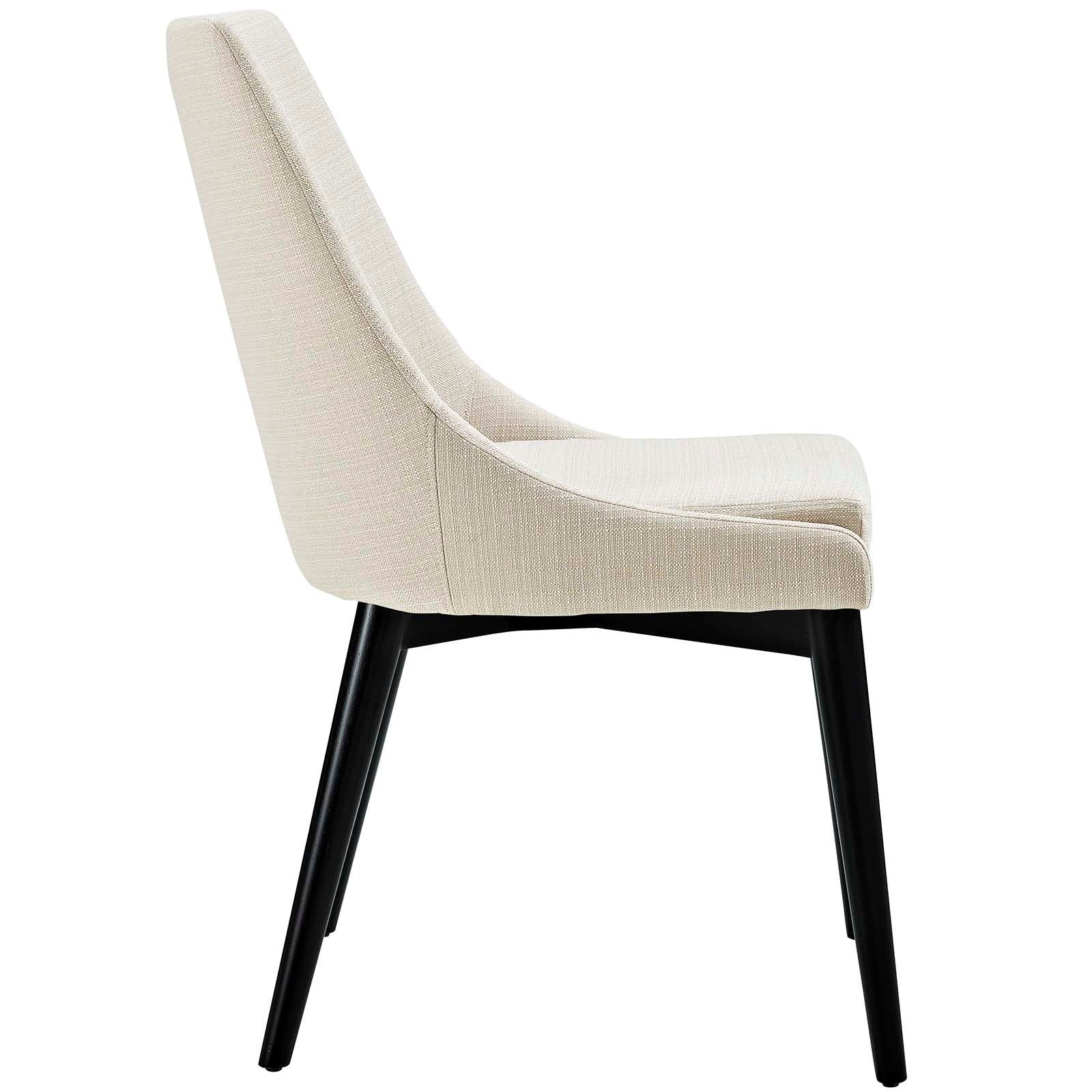 Fabric Dining Side Chair with Tapered Wood Legs - Image 2