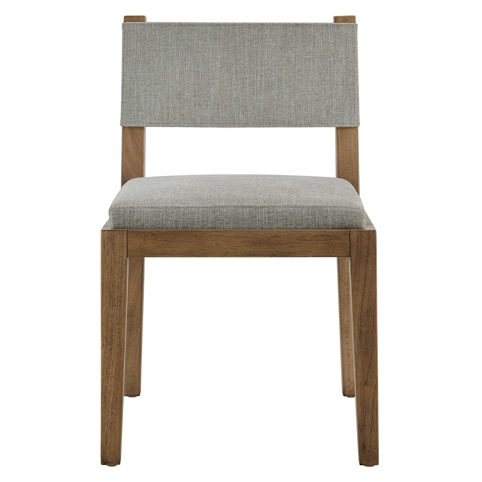 Fabric Upholstered Armless Dining Chair – Natural Wood 32 Inch - Image 14