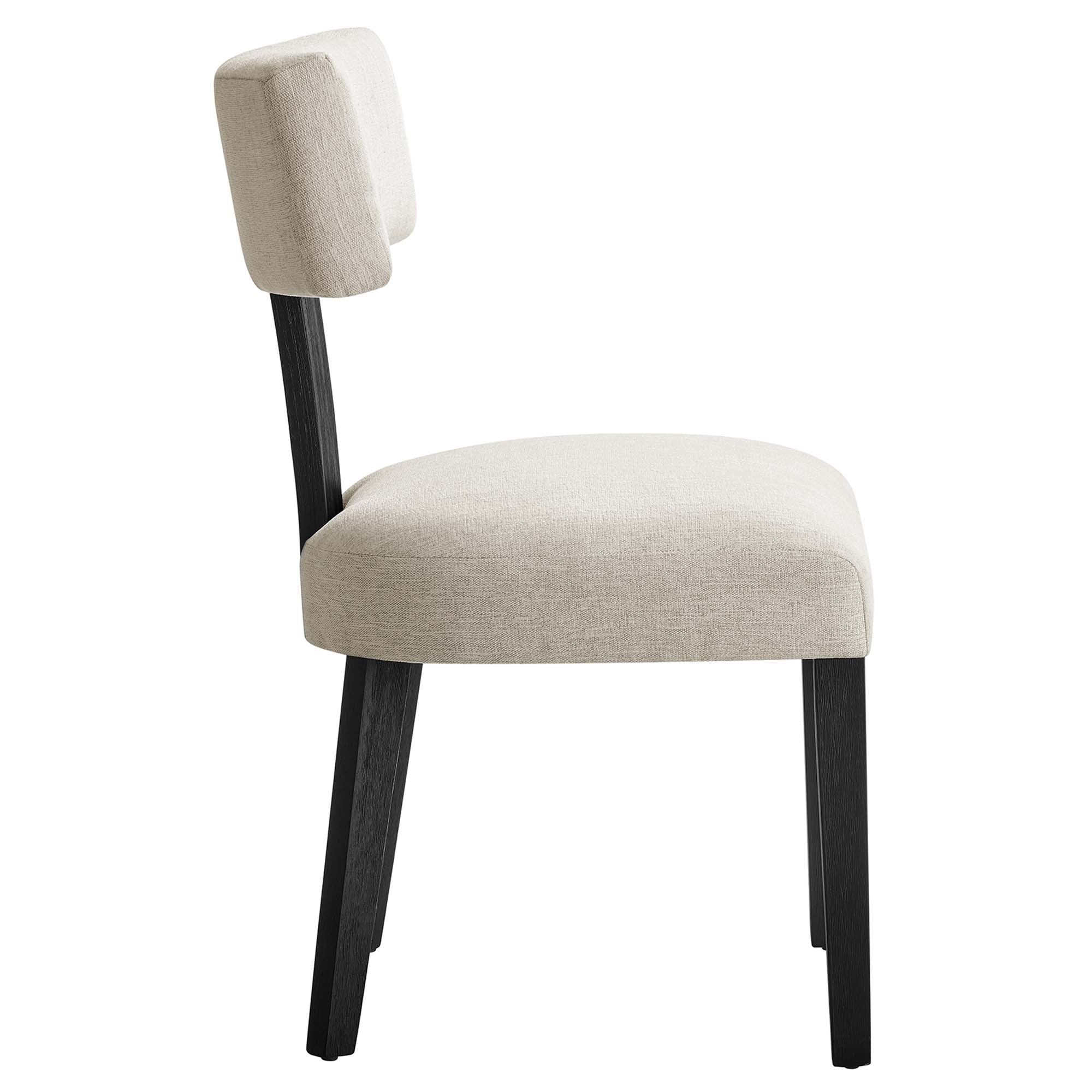 Fabric Upholstered Armless Dining Chair Set of 2 – Modern Wood Base - Image 25