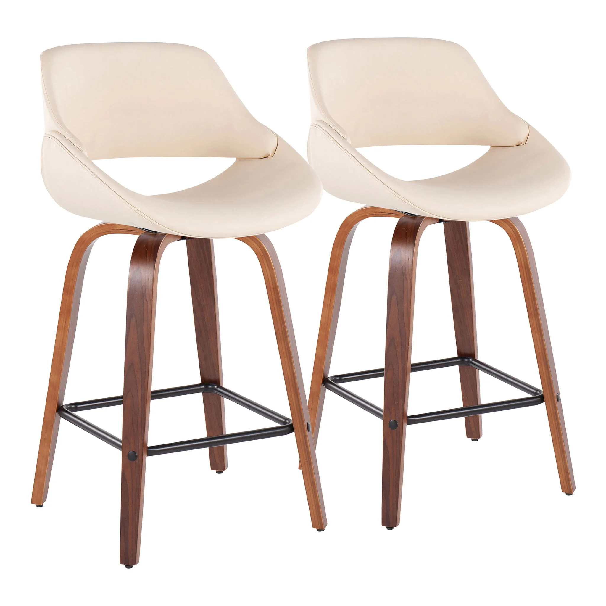 Fabrico - Mid-Century Modern, Counter Stool (Set of 2) - Image 6