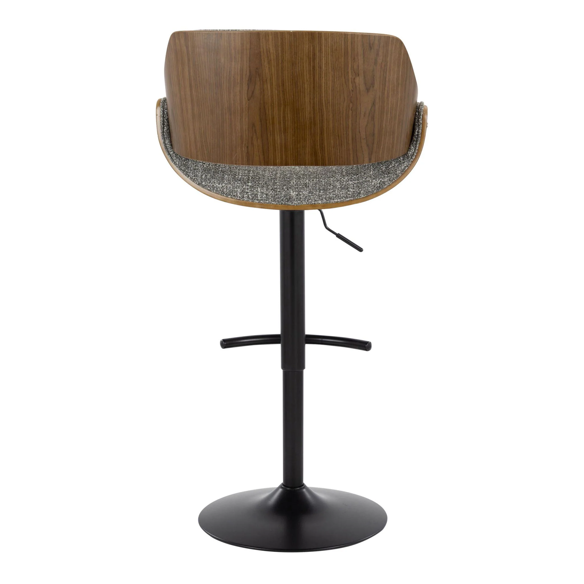 Fabrizzi - Mid Century Modern Adjustable BarStool With Rounded T Footrest (Set of 2) - Image 9