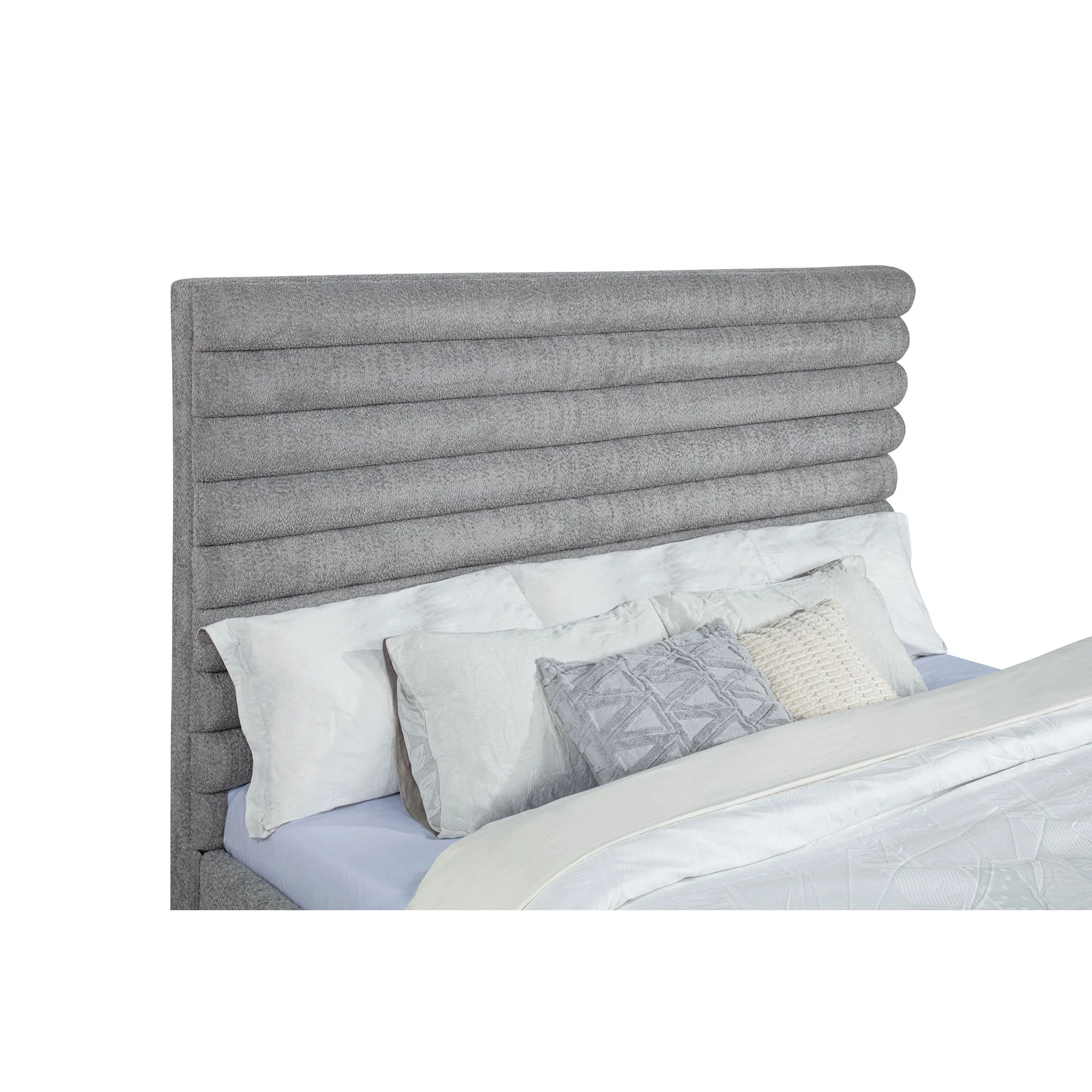 Fandango - Eastern Bed With Rolled Tufting - Gray - Image 4