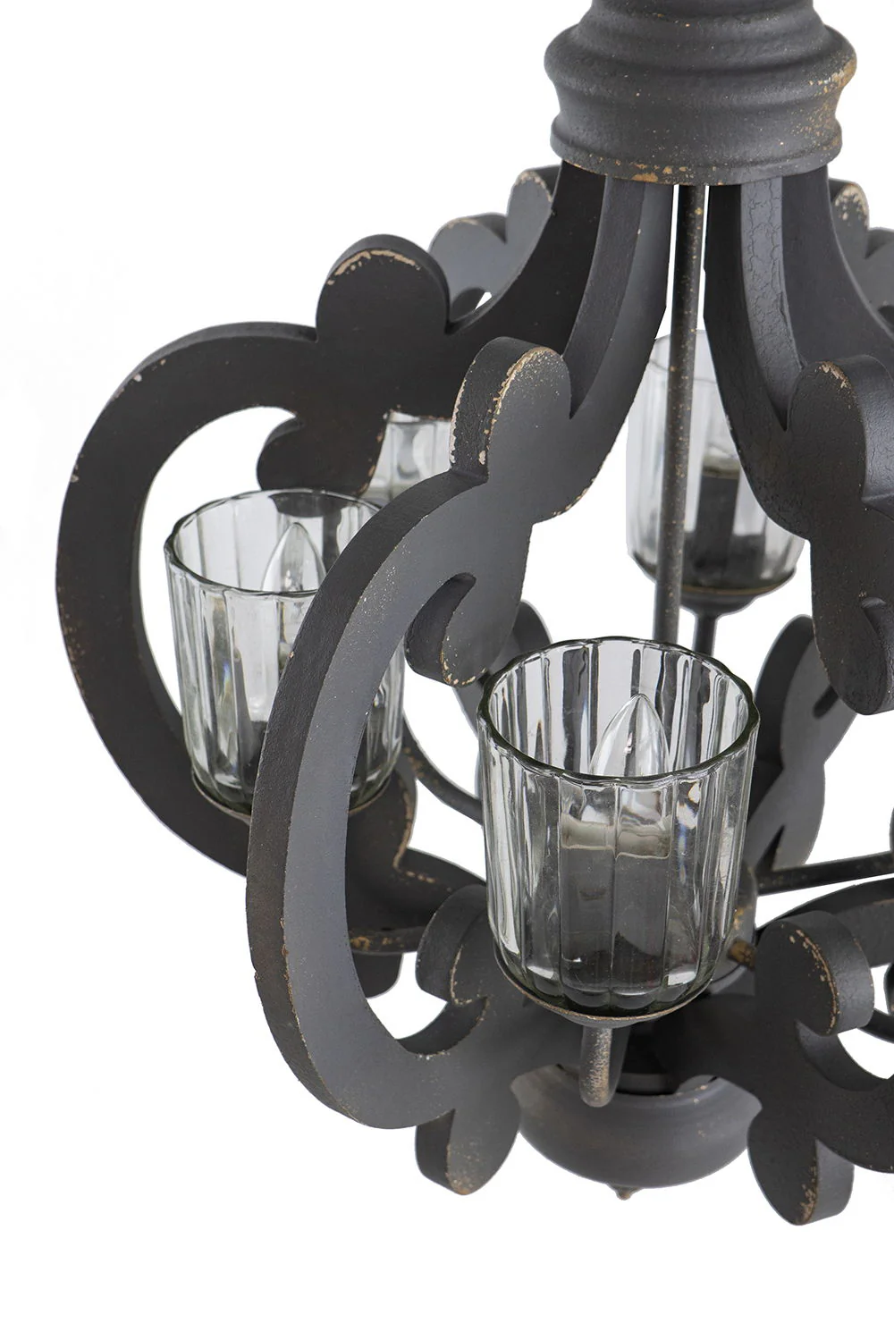 Farmhouse Chandelier, 6 Light Wood Chandelier Pendant Light Fixture With Adjustable Chain For Dining Room Living Room Entryway, Bulb Not Included - Image 6