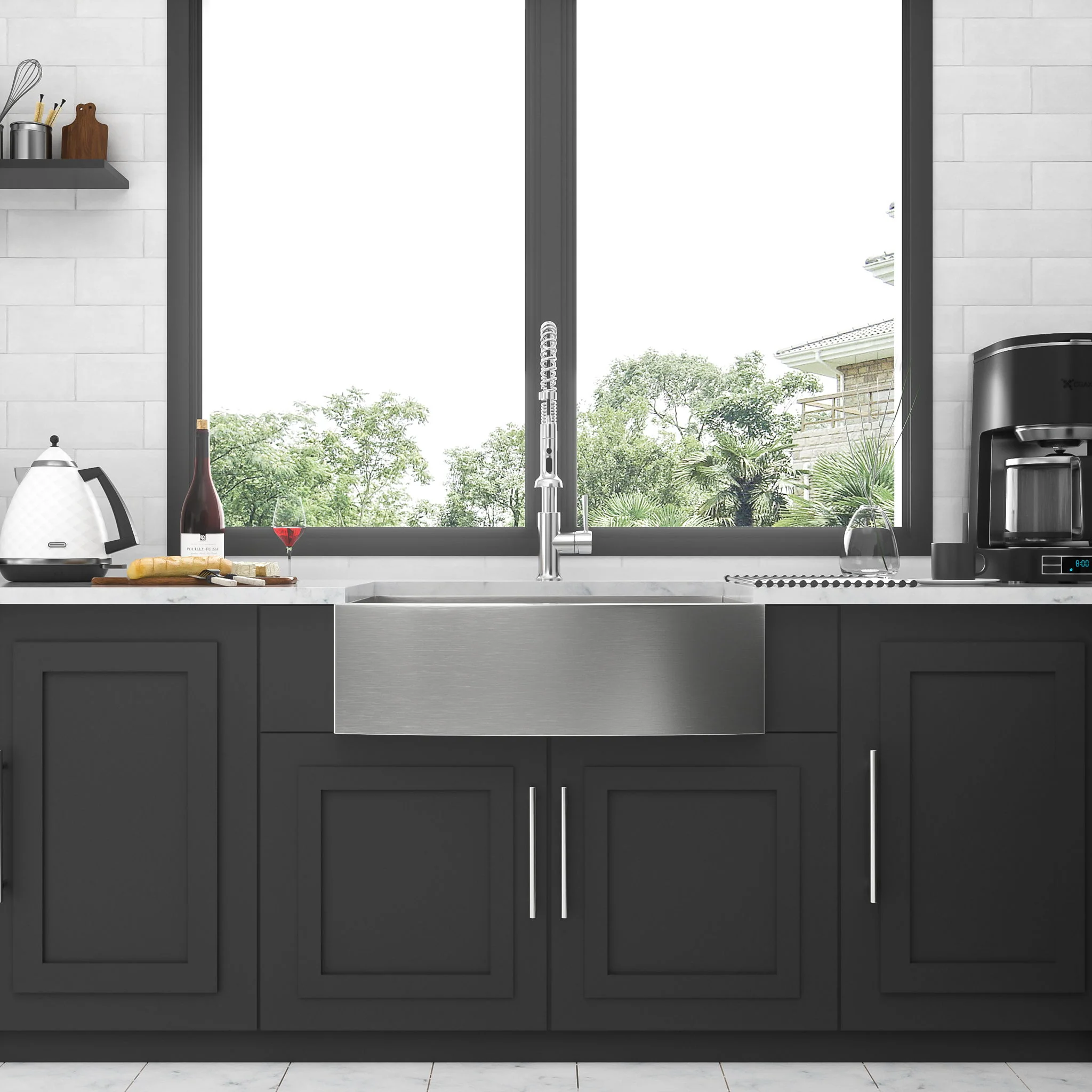 Farmhouse Kitchen Sink Stainless Steel Apron Front - Image 23