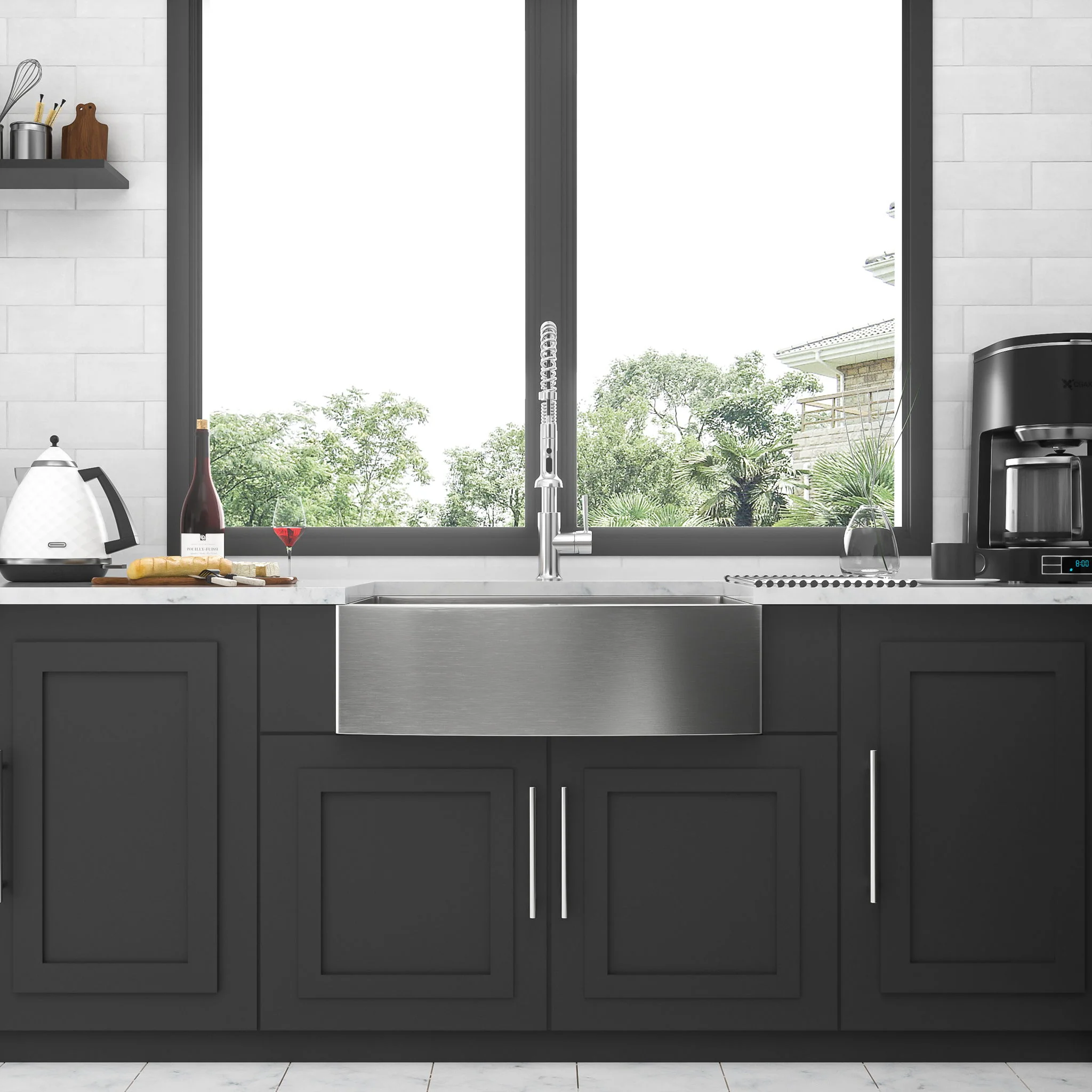 Farmhouse Kitchen Sink Stainless Steel Apron Front - Image 26