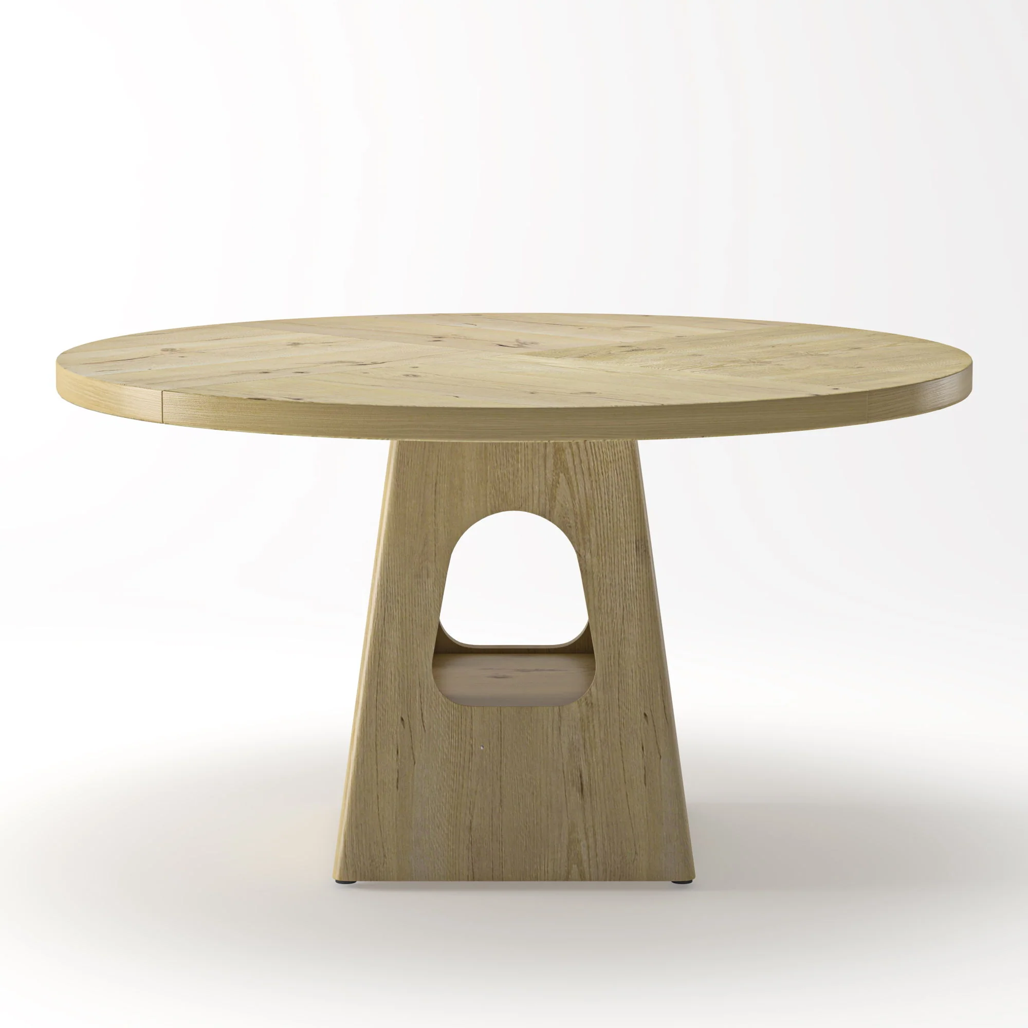 Farmhouse Round Dining Table With Storage Base - Image 9