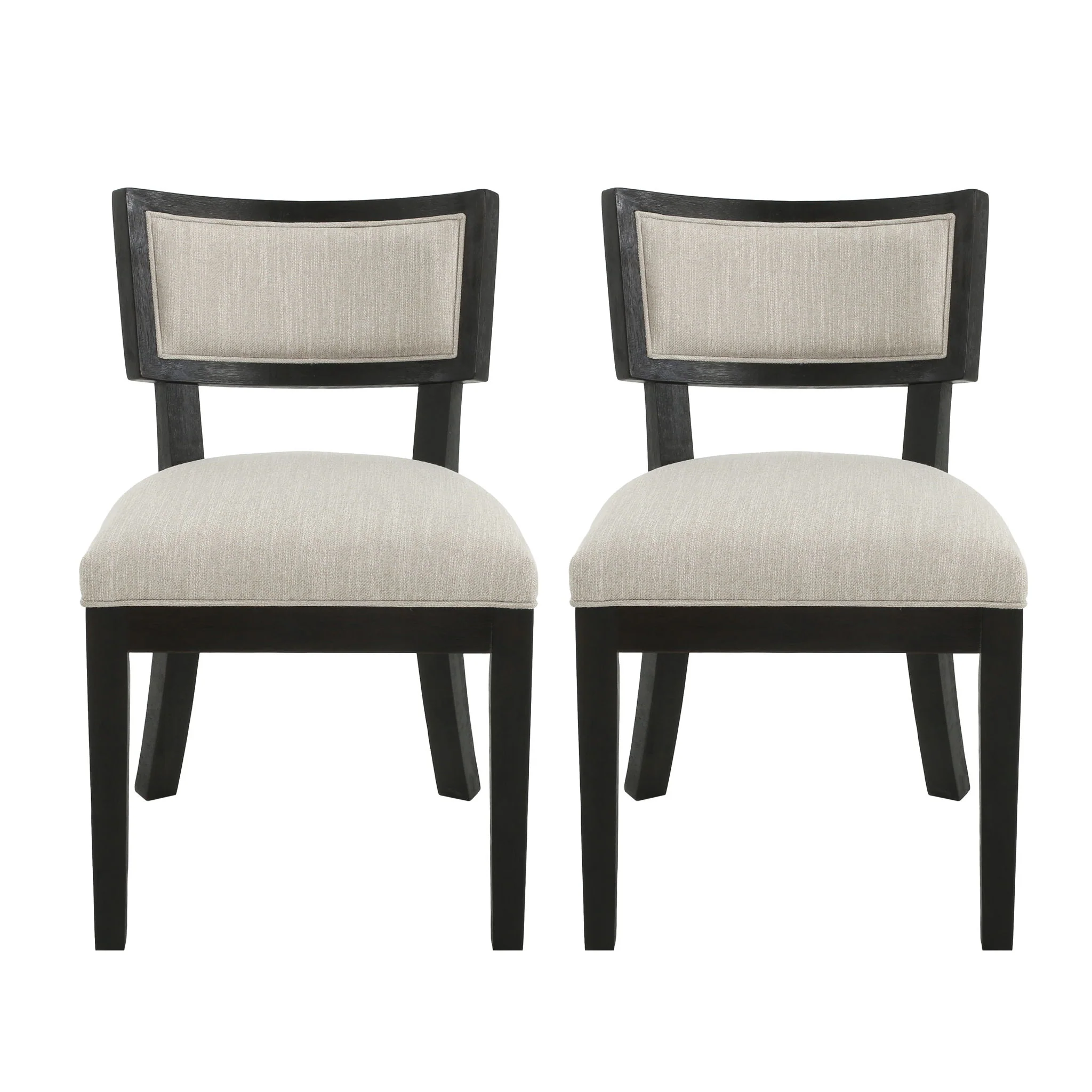 Farmhouse Style Fabric Upholstered Side Dining Chair Set - Image 14