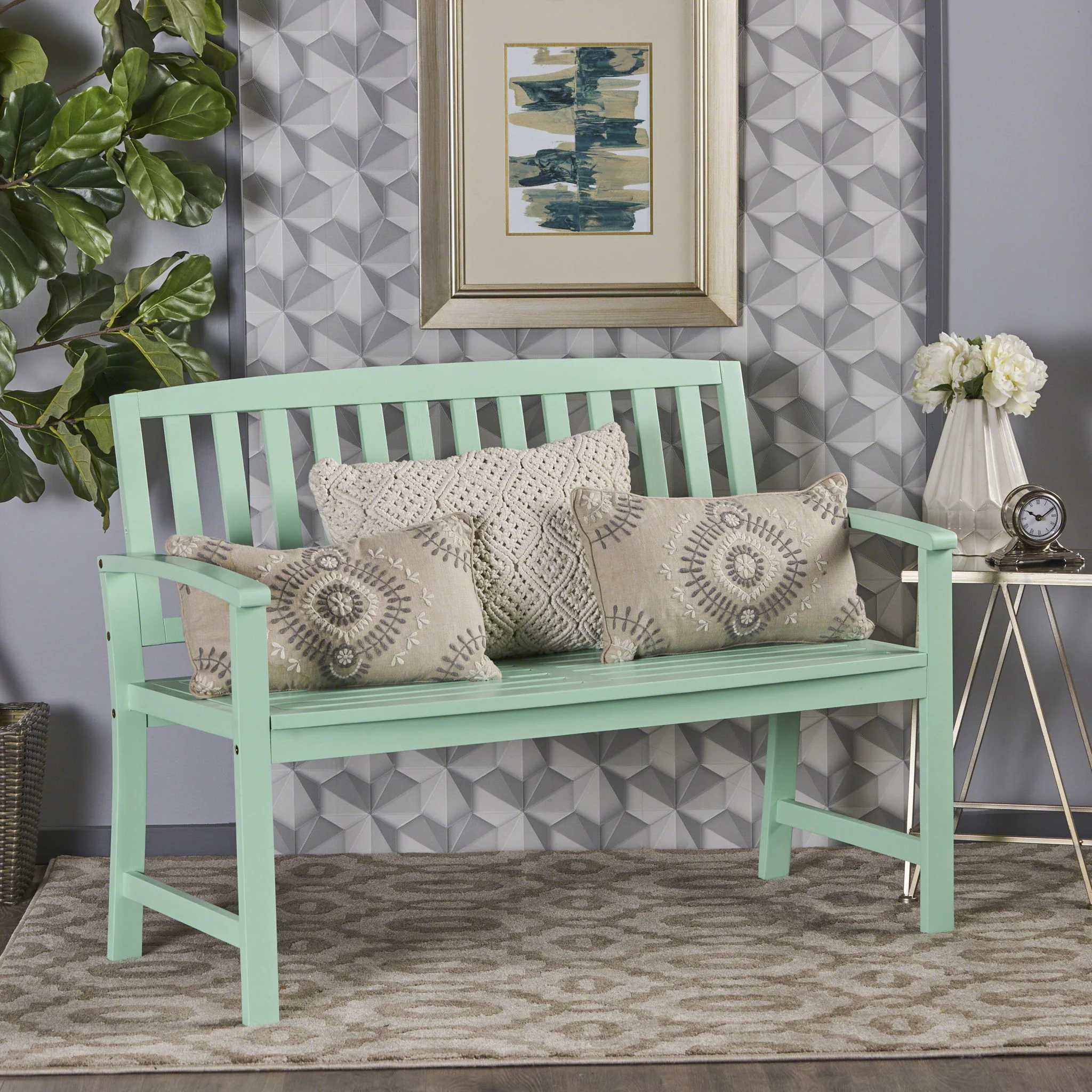 Farmhouse Style Loja Bench Indoor / Outdoor - Image 12