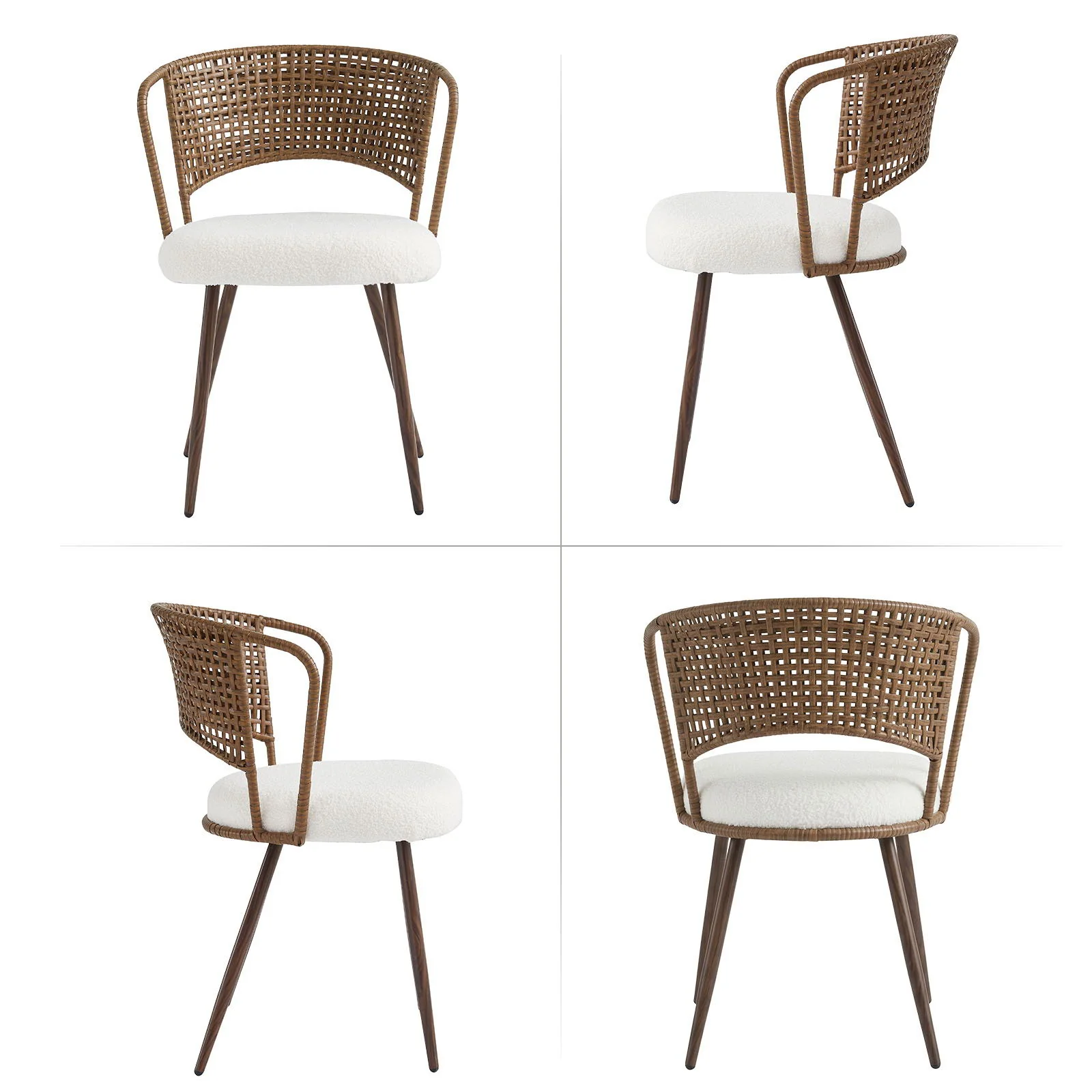 Farmhouse Style Wicker Dining Chair - Image 21