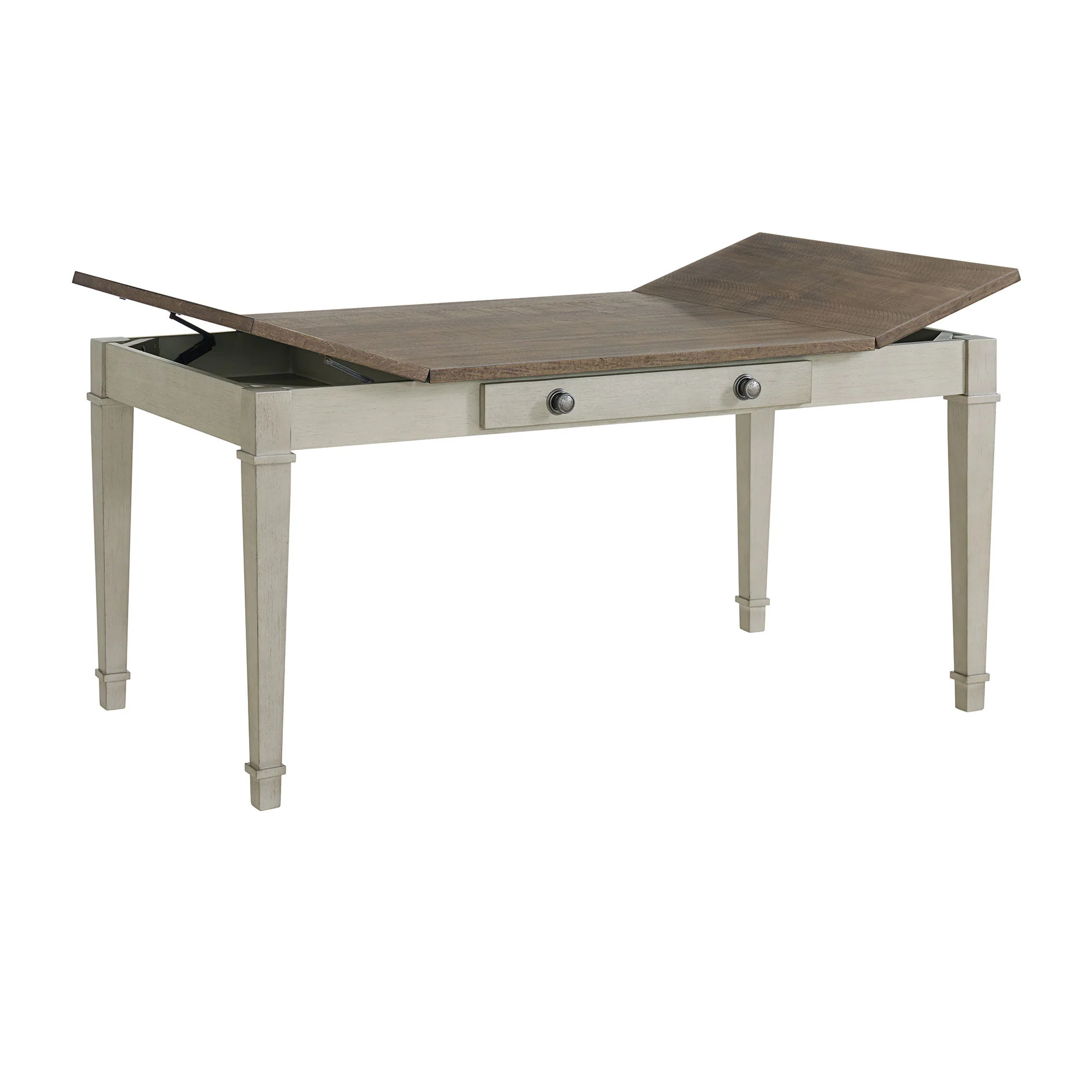 Farmington - Rectangular Dining Table - Medium Brown And Washed Stone - Image 5