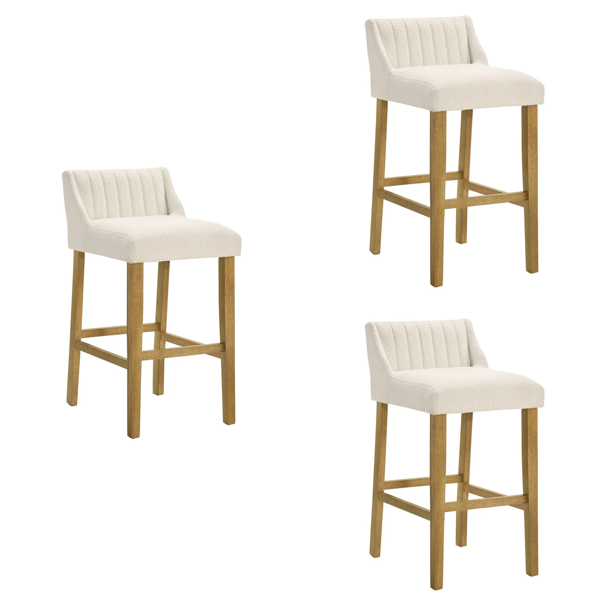 Fauna - Modern Transitional Wood Bar Height Kitchen Bar Stool - Image 6