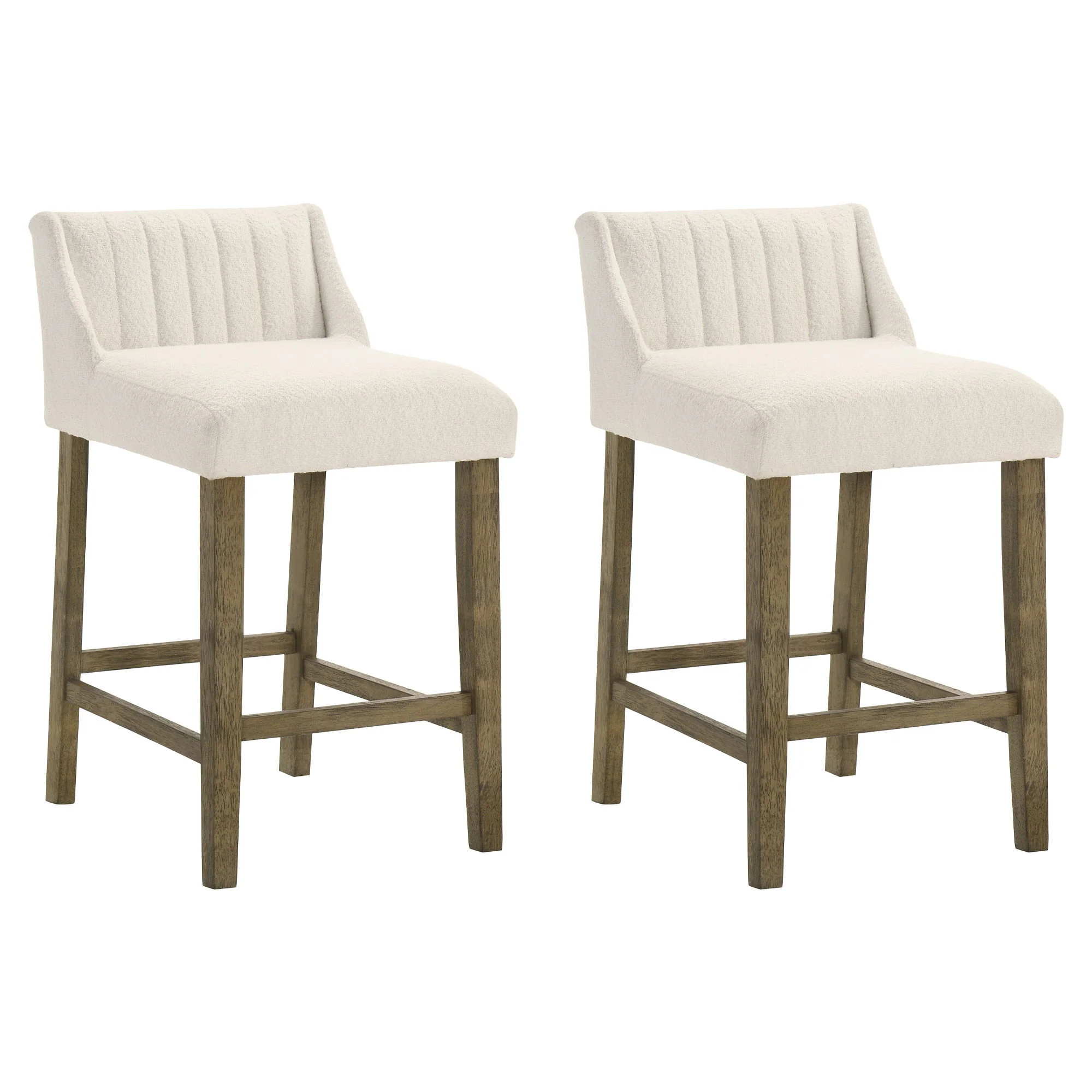 Fauna - Modern Transitional Wood Counter Height Kitchen Bar Stool - Image 3