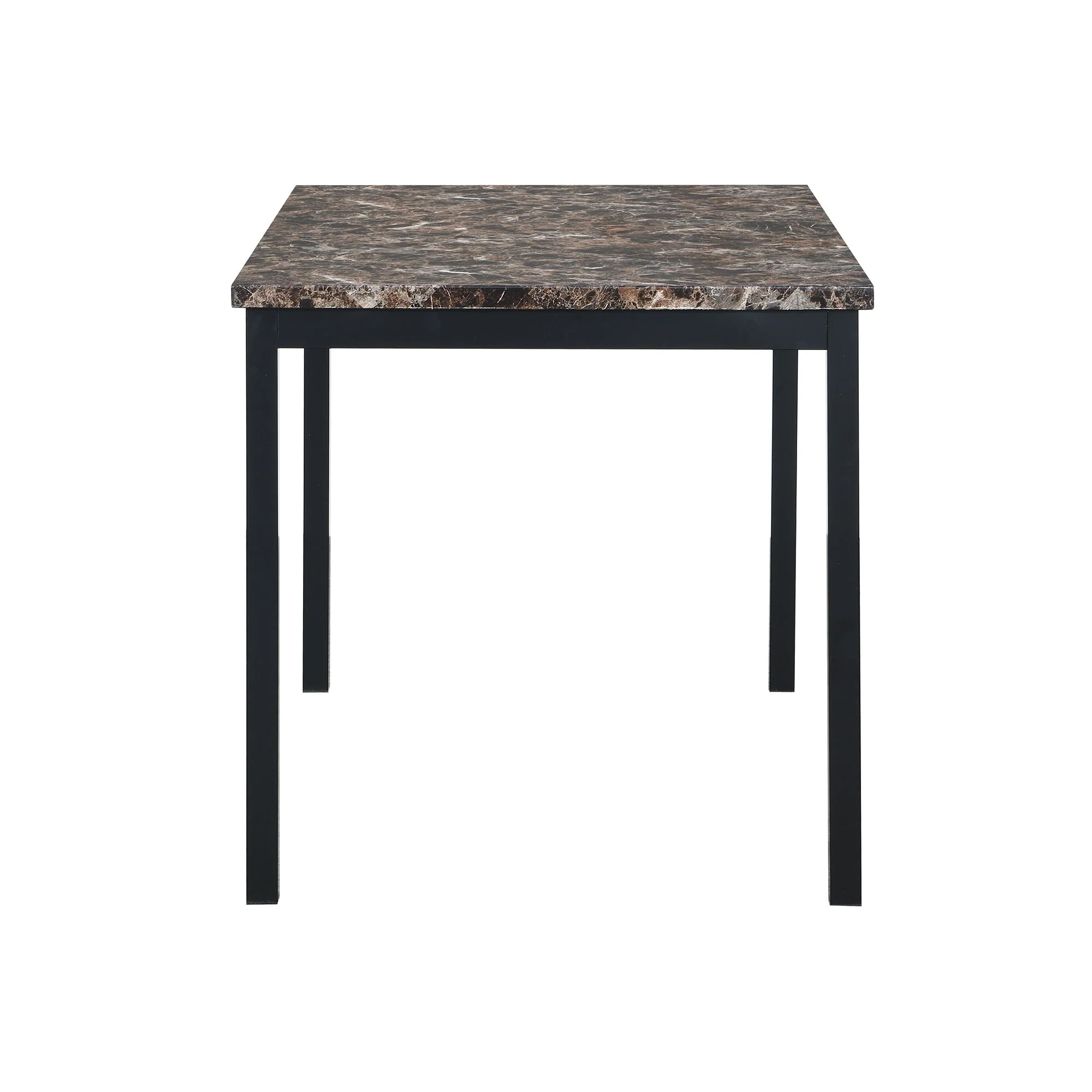 Faux Marble Top With Metal Frame Dinette Table - Black - Image 5