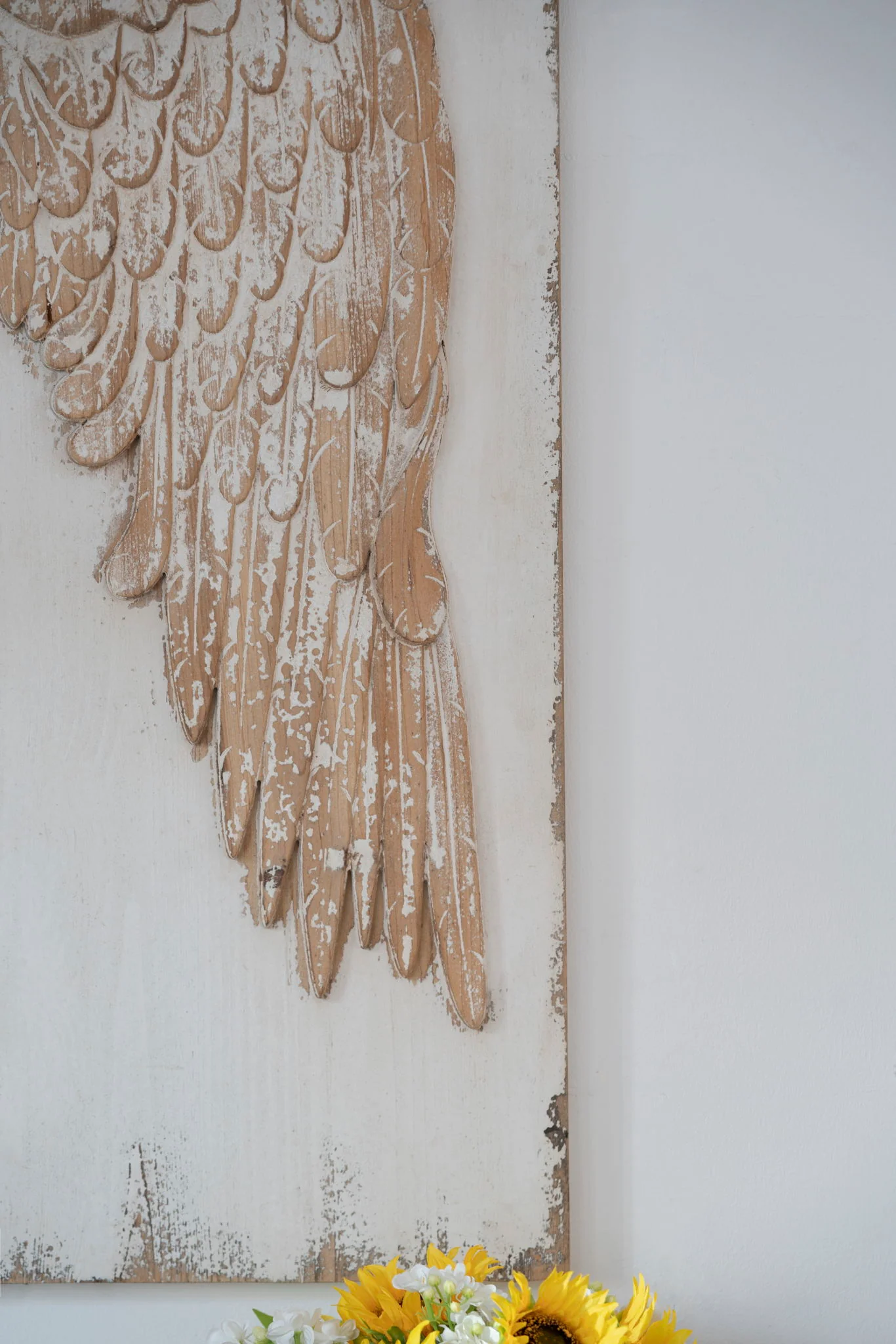 Feather Wing Wall Panels With Distressed, Rectangle Hanging Wall Art (Set of 2) - Multicolor - Image 4