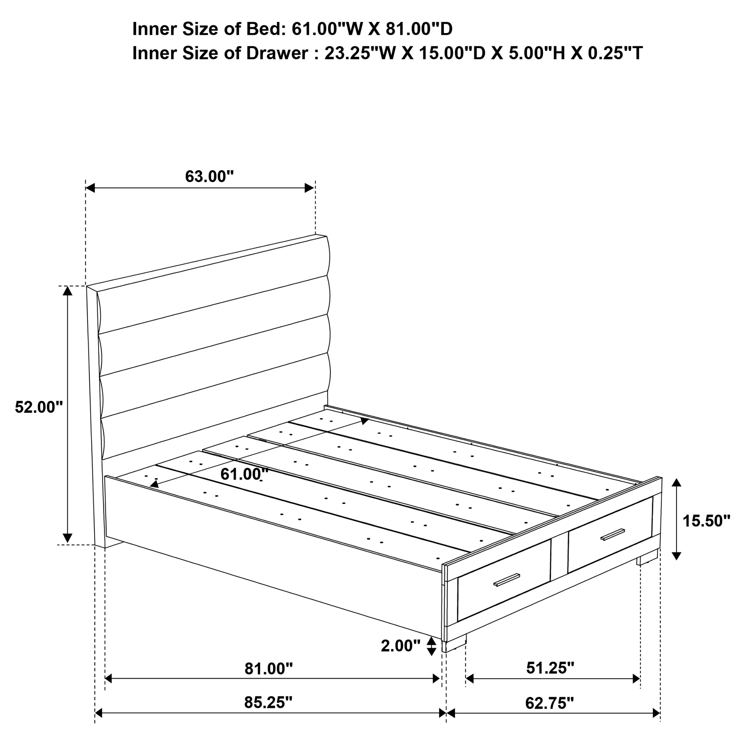 Felicity Queen Storage Bed White High Gloss - Image 10