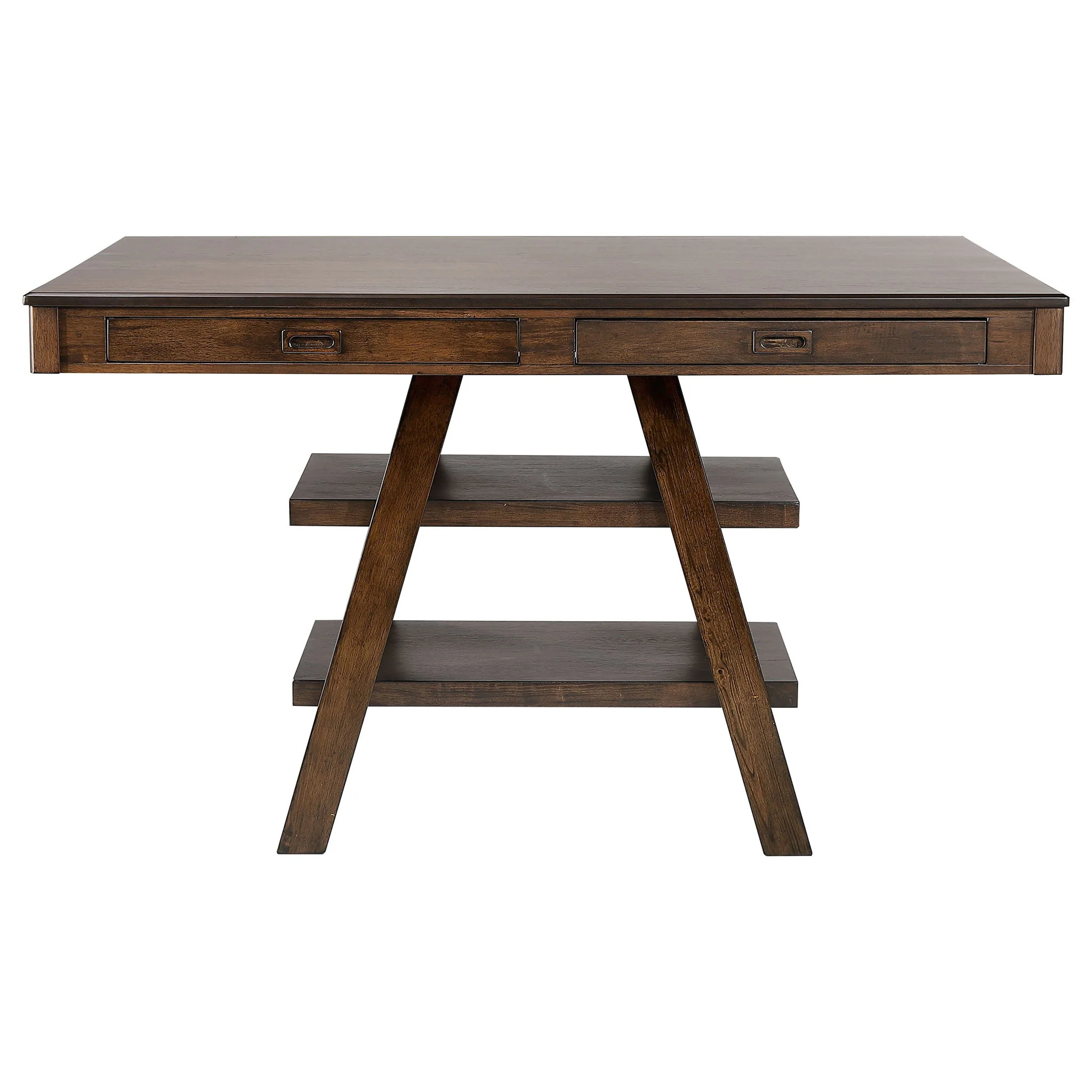 Ferrara - 2 Drawer Counter Height Table - Walnut - Image 2