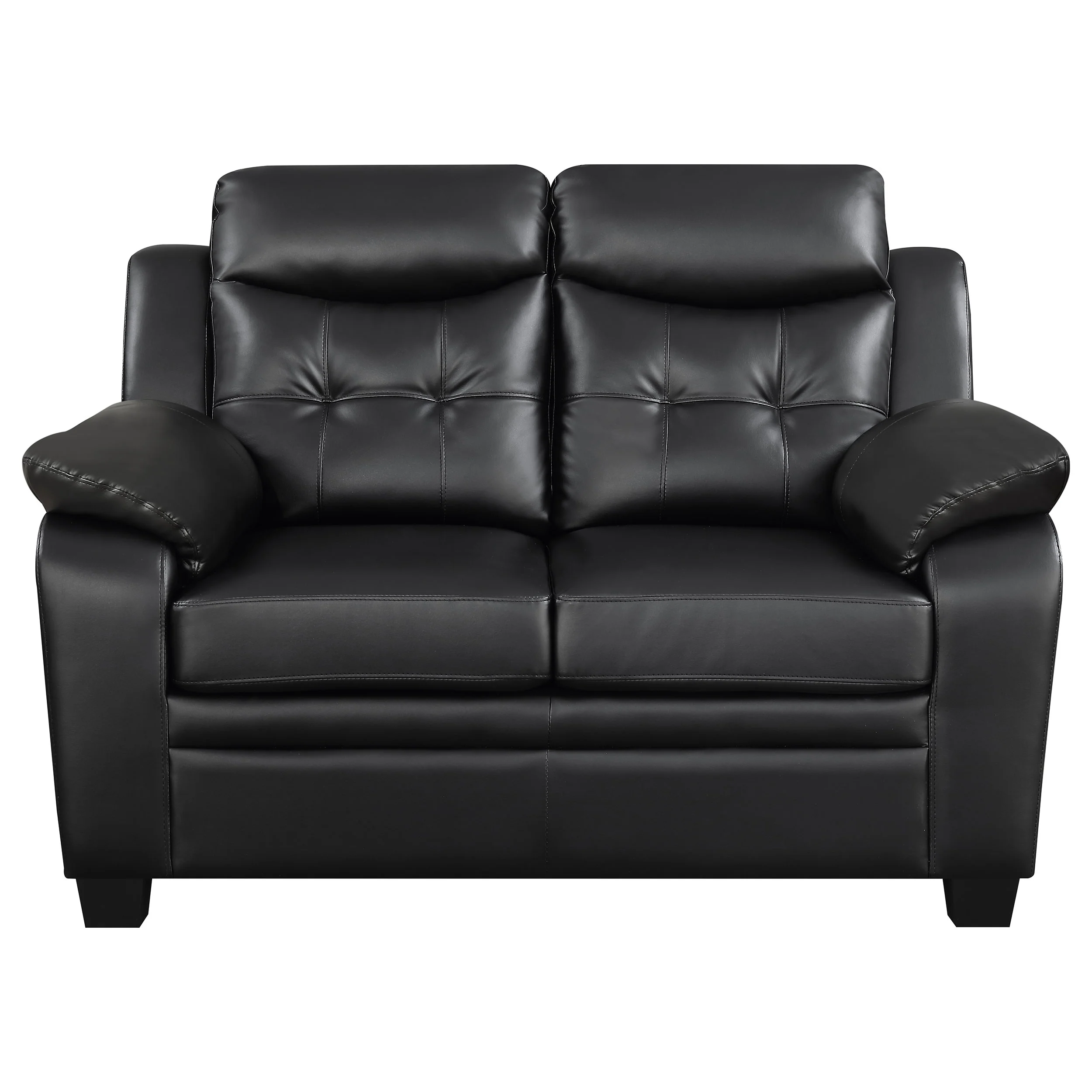 Finley Upholstered Tufted Loveseat Black - Image 4