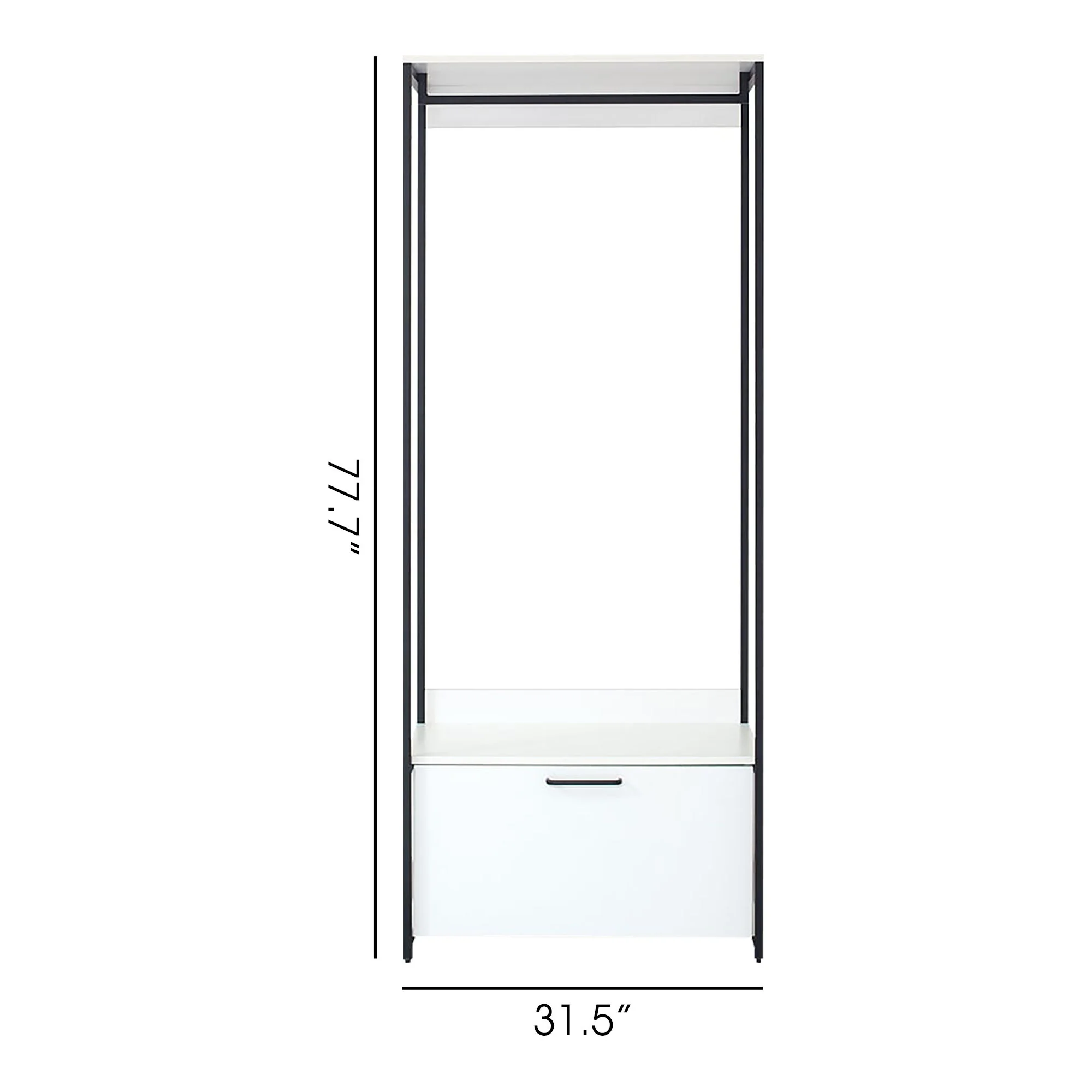 Fiona - Contemporary Wood And Metal Walk In Closet With Drawers - Image 16