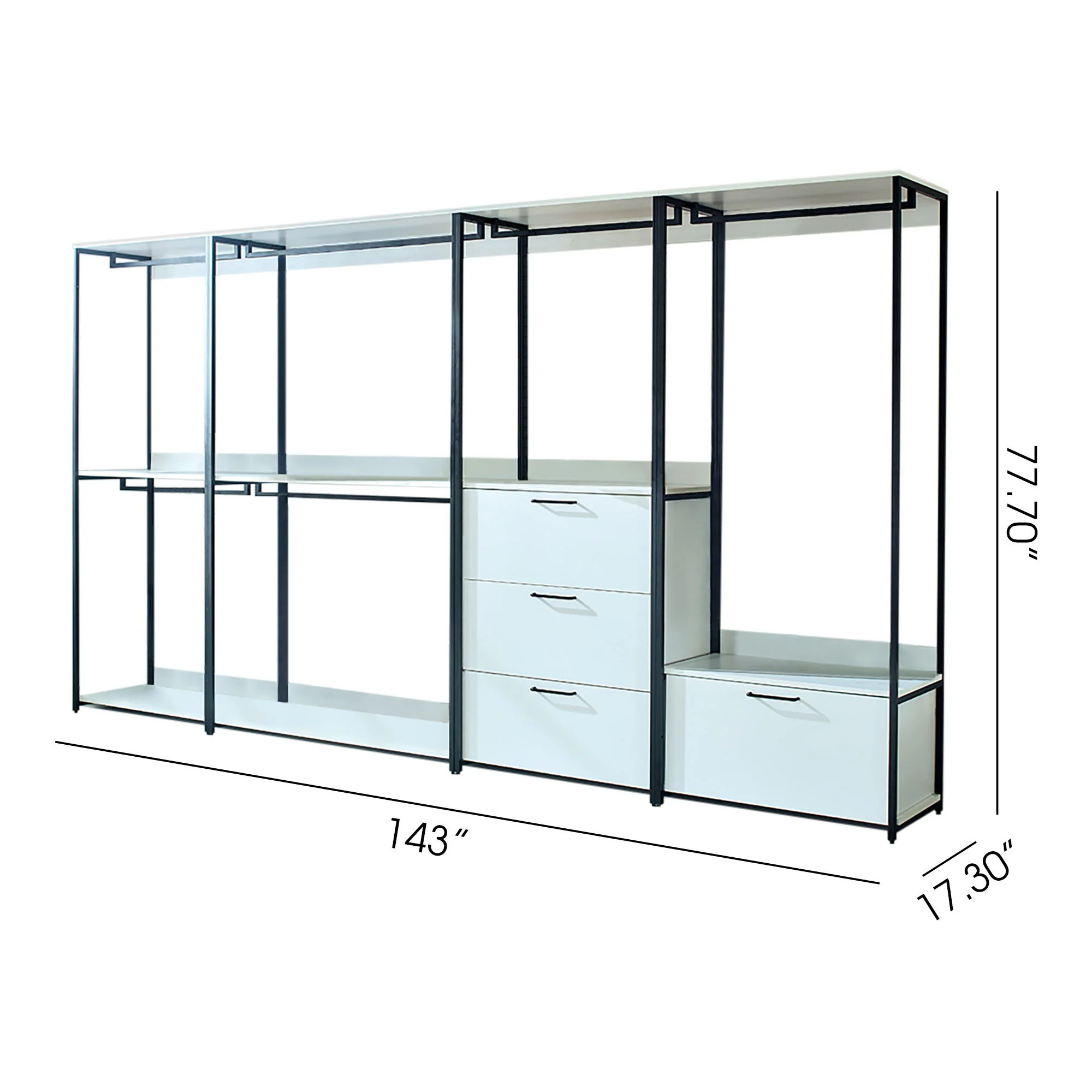 Fiona - Walk-In Closet System, Freestanding - White - Image 7