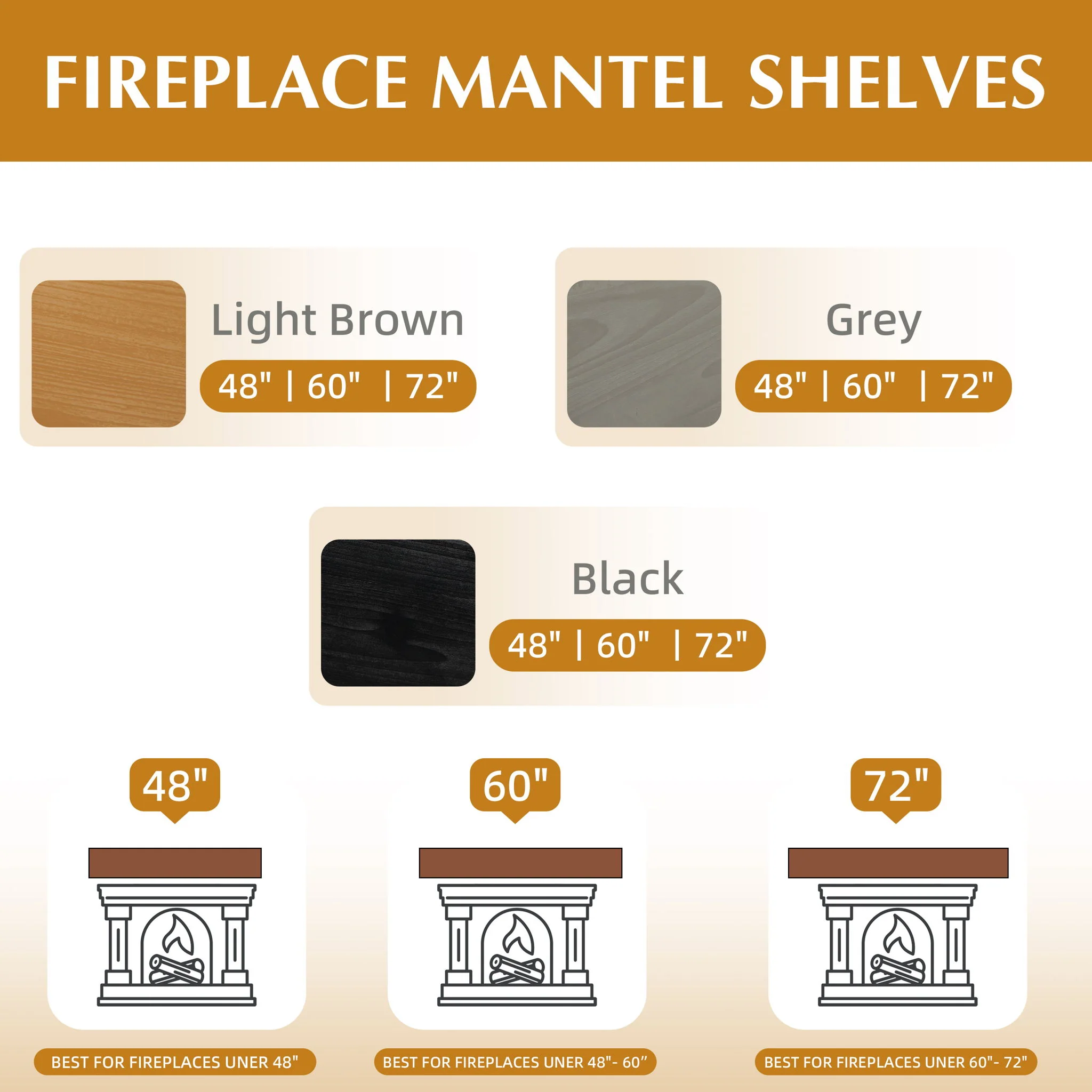 Fireplace Mantel Floating Shelf For Home Decor - Image 18