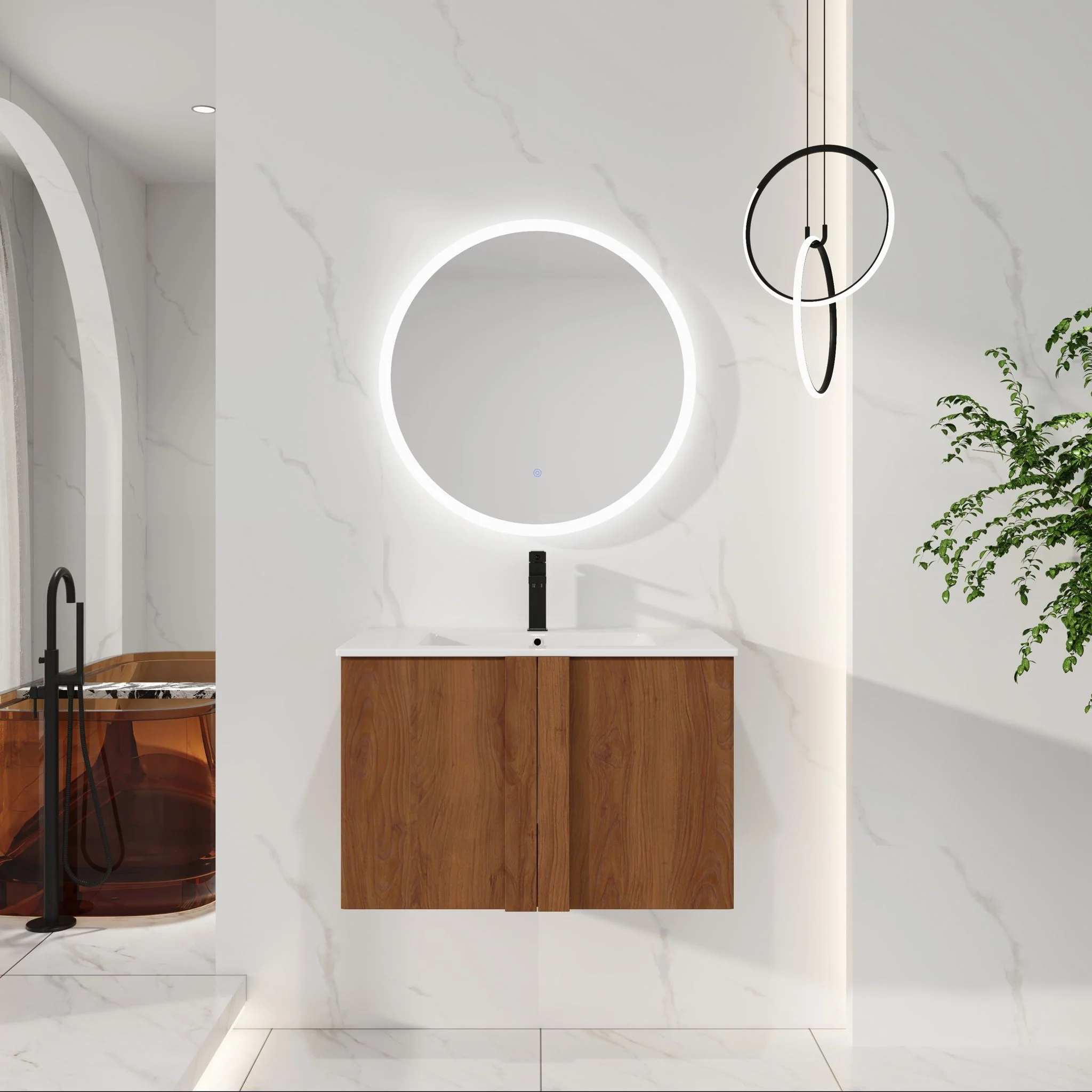 Floating Bathroom Vanity With Sink Combo - Image 54