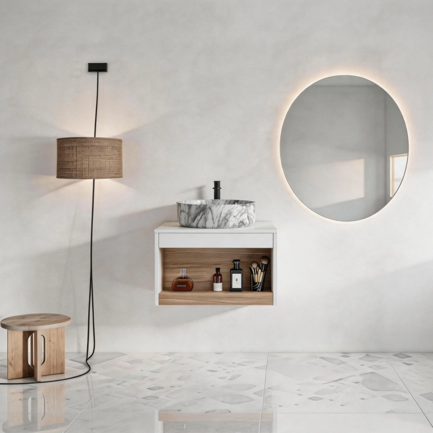 Floating Bathroom Vanity With Vessel Sink - Image 8