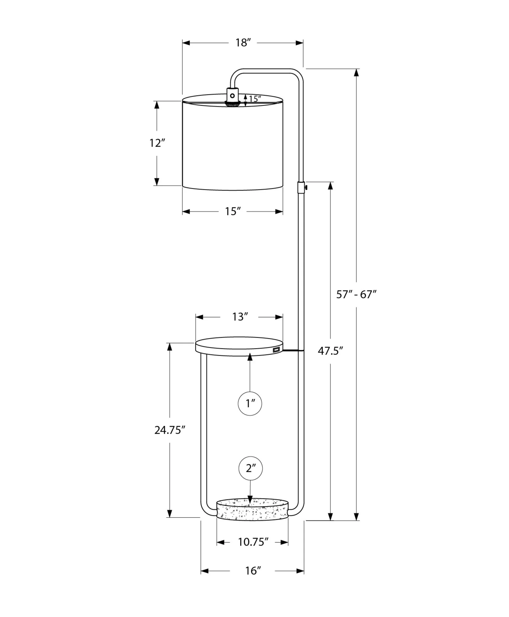 Floor Lamp Usb Port Included Lighting - Image 5