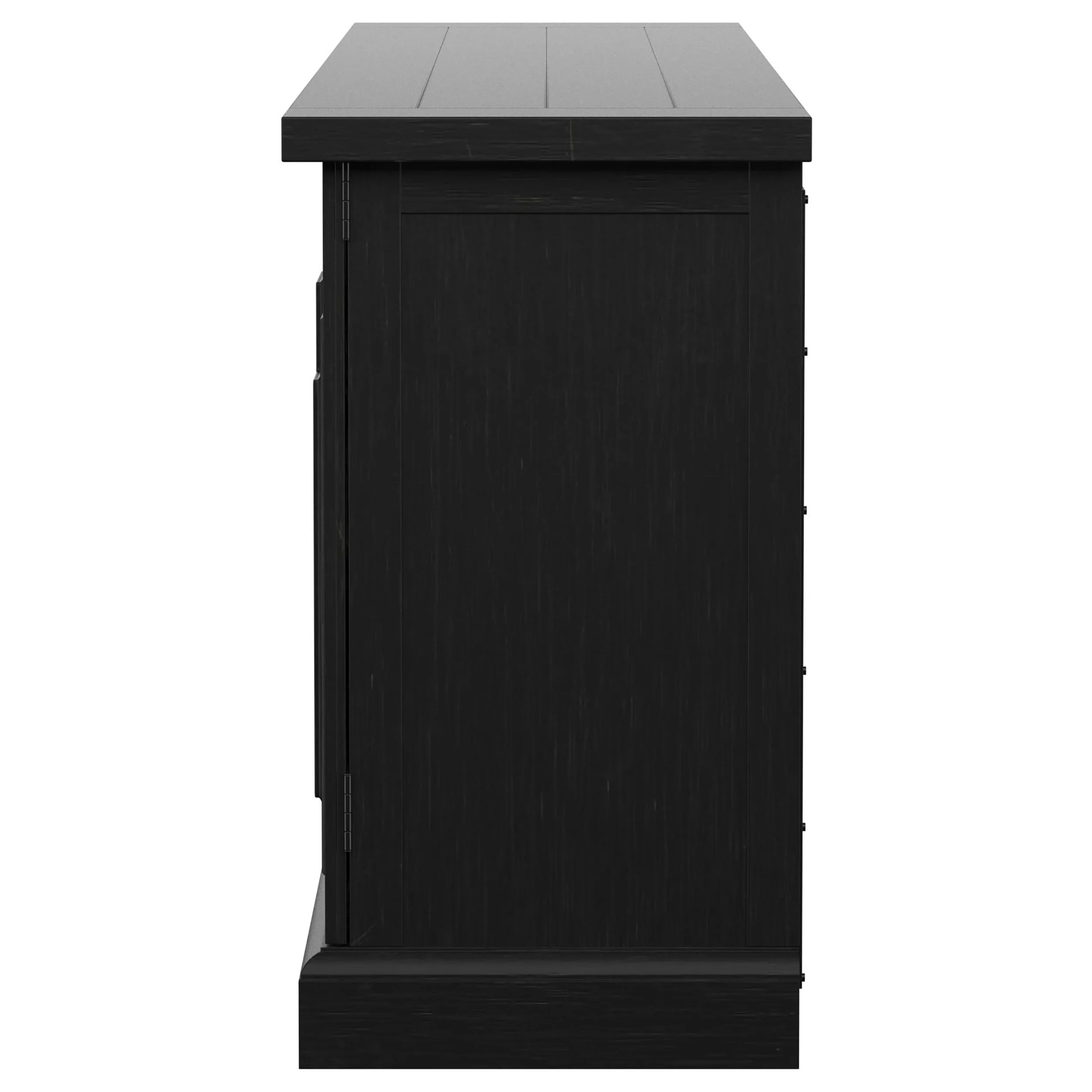 Florence 4-Door Dining Sideboard Buffet in Distressed Black - Image 9