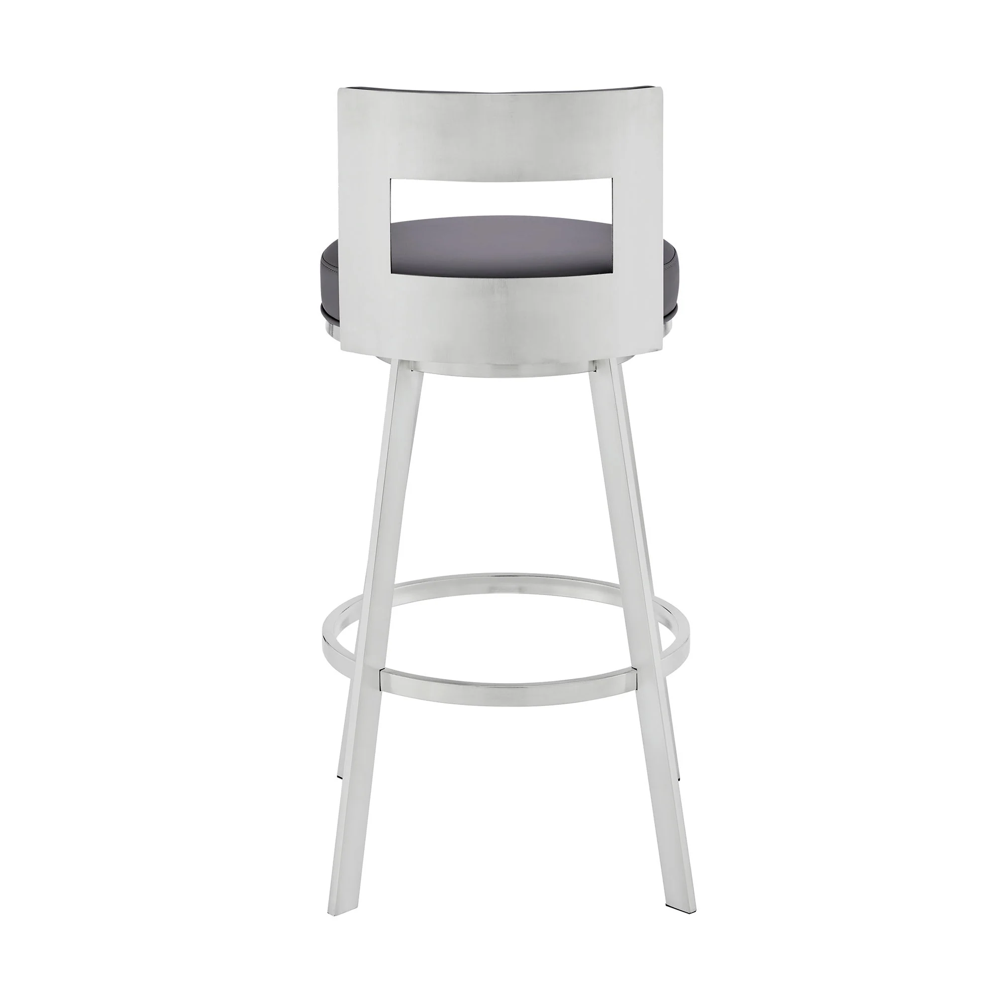 Flynn - Swivel Bar Stool - Brushed Steel - Image 14