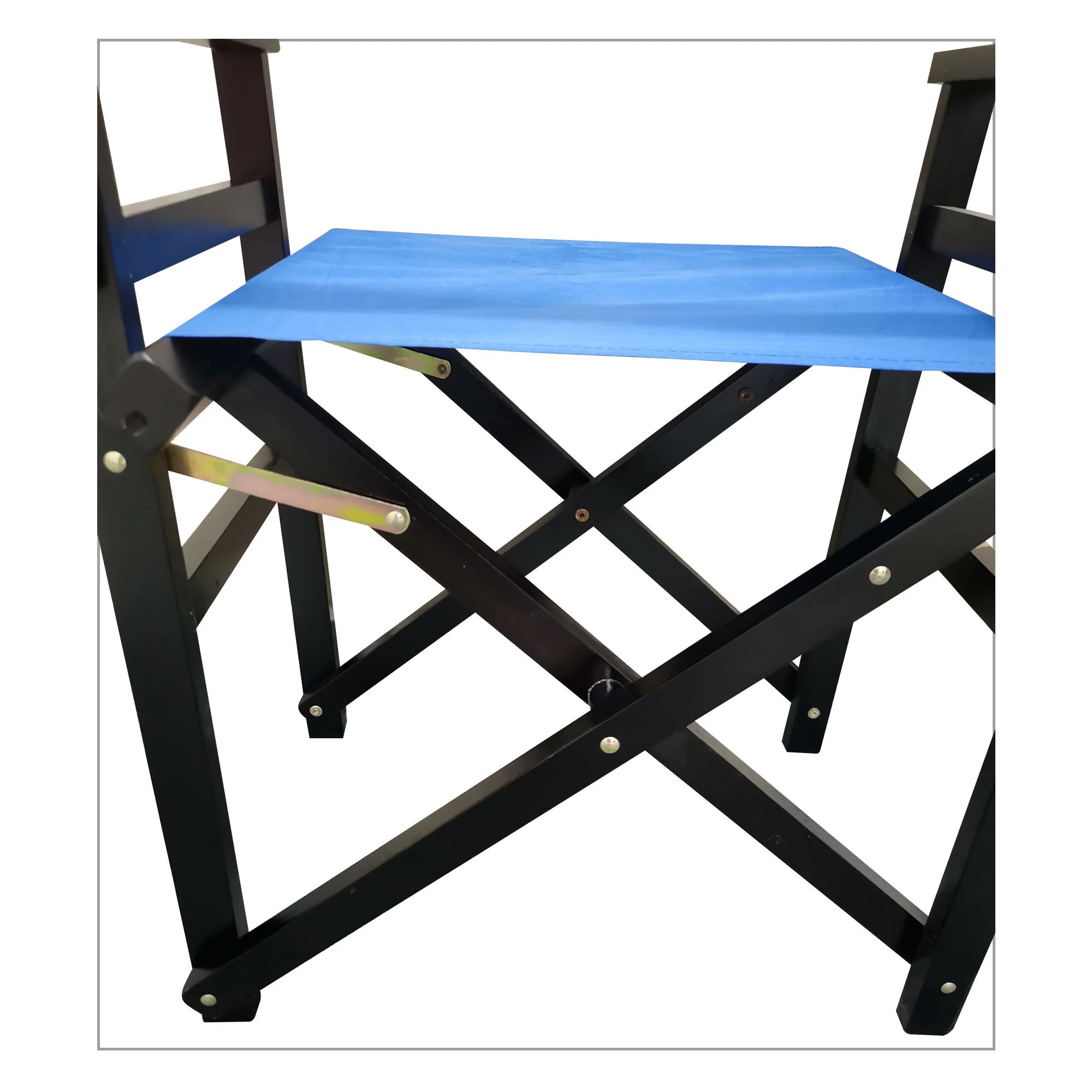 Folding Chair Wooden Director Chair Canvas Folding Chair Folding Chair (Set of 2) - Blue - Image 7