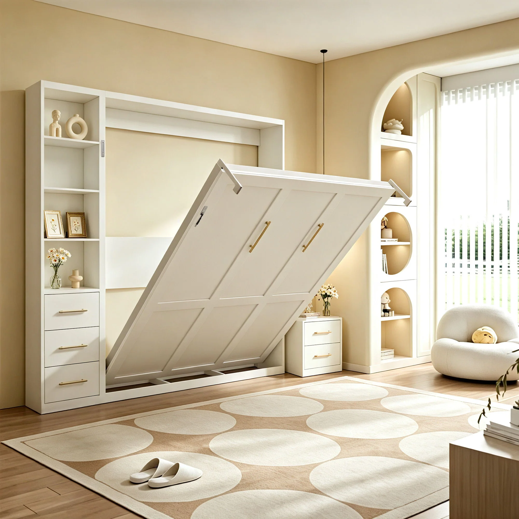 Folding Vertical Murphy Wall Bed - Image 11