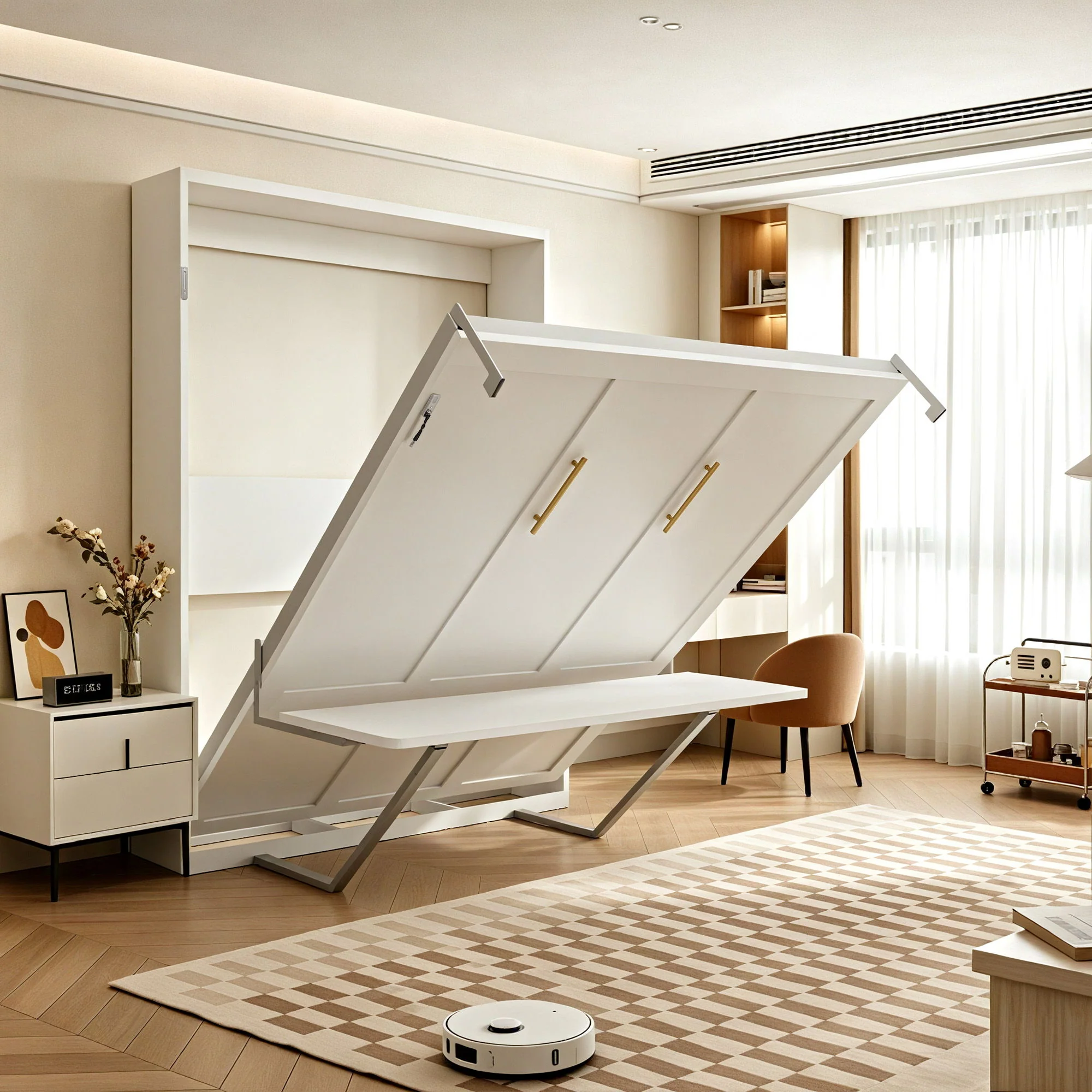 Folding Vertical Murphy Wall Bed - Image 42