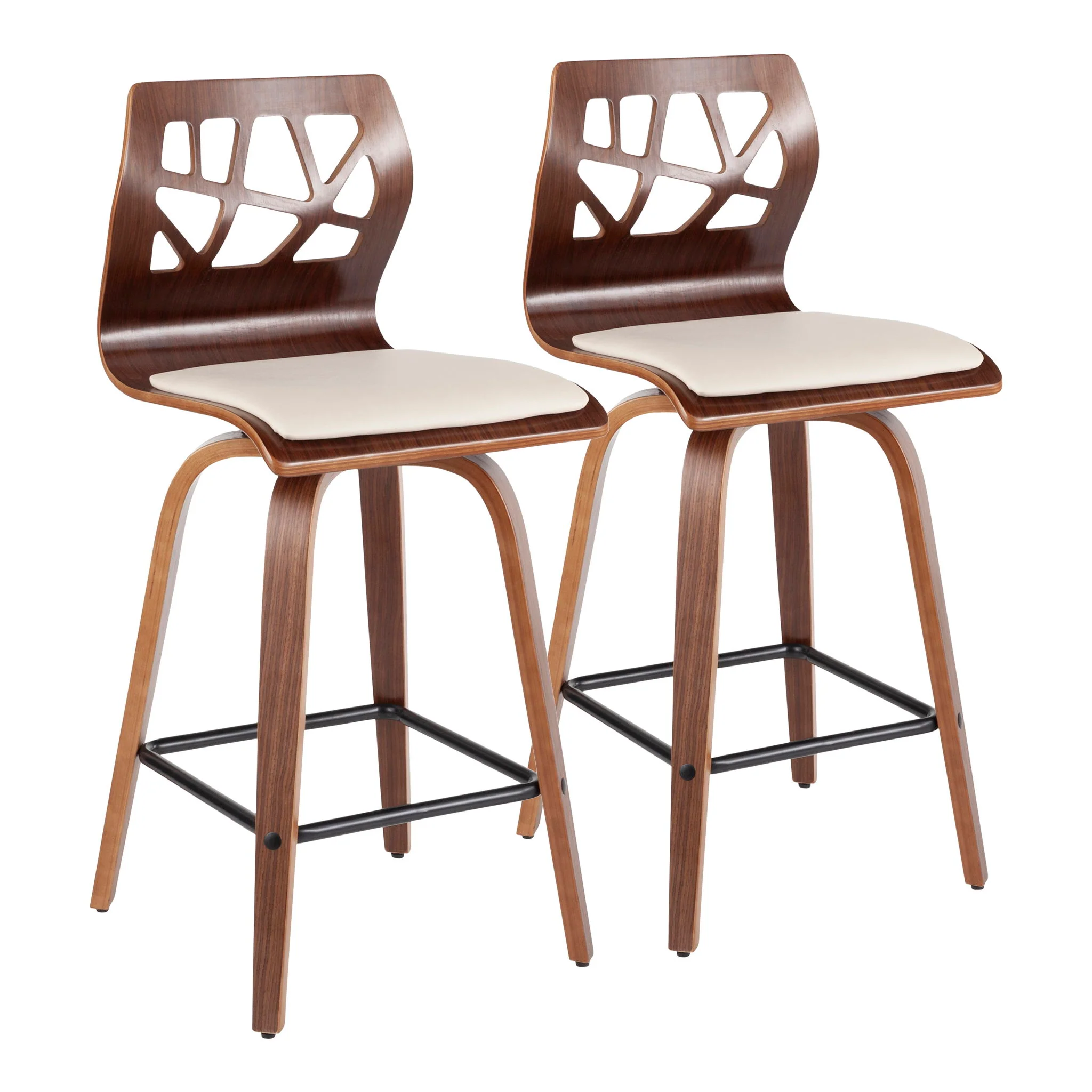 Folia - Mid Century Modern Counter Stool (Set of 2) - Image 2