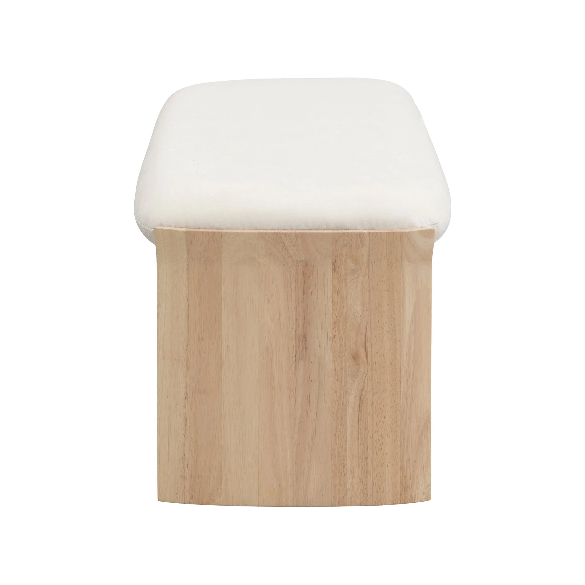 Footstool With Soft Cushion For Living Room - Beige / Natural - Image 7