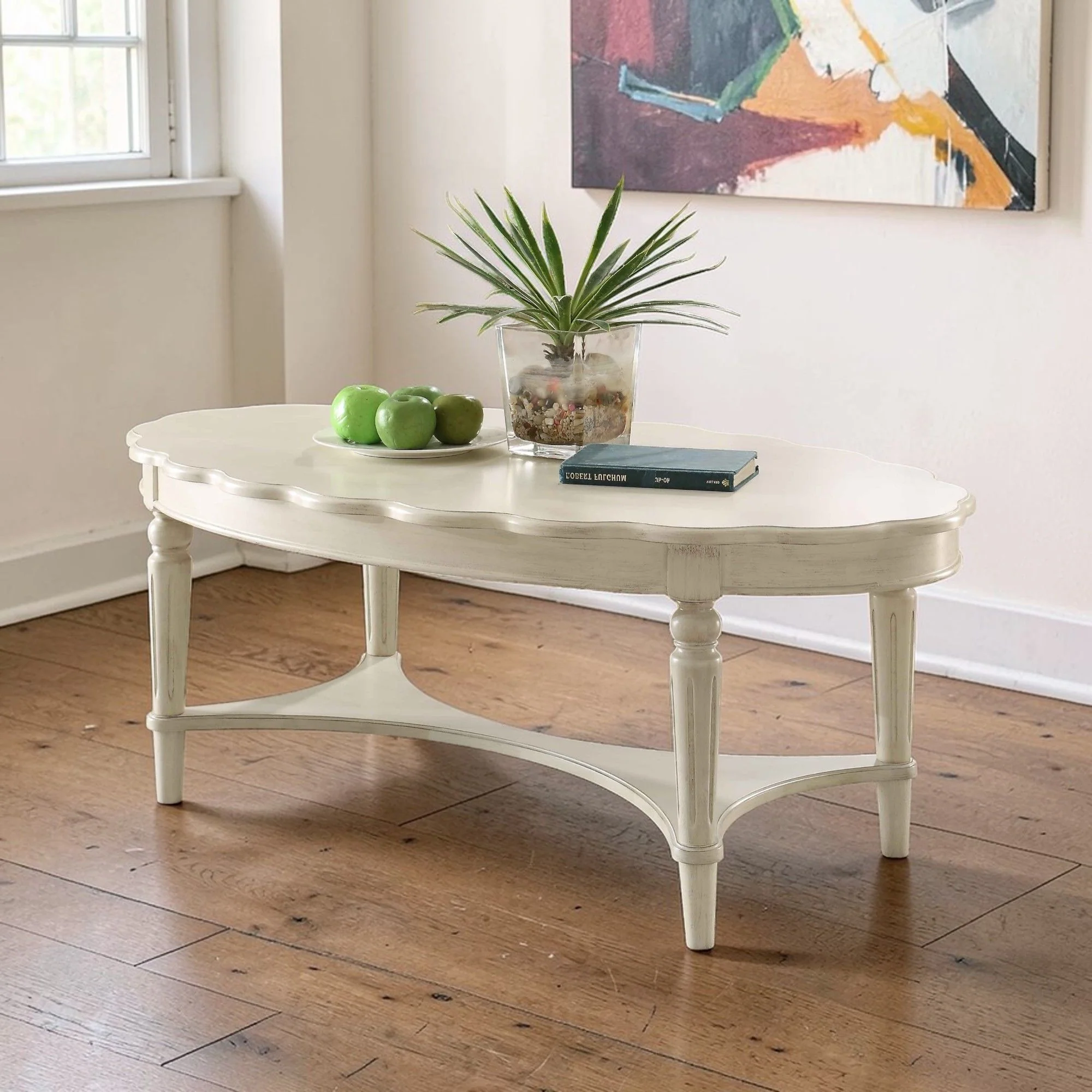 Fordon - French Antique Coffee Table - Ivory - Image 2
