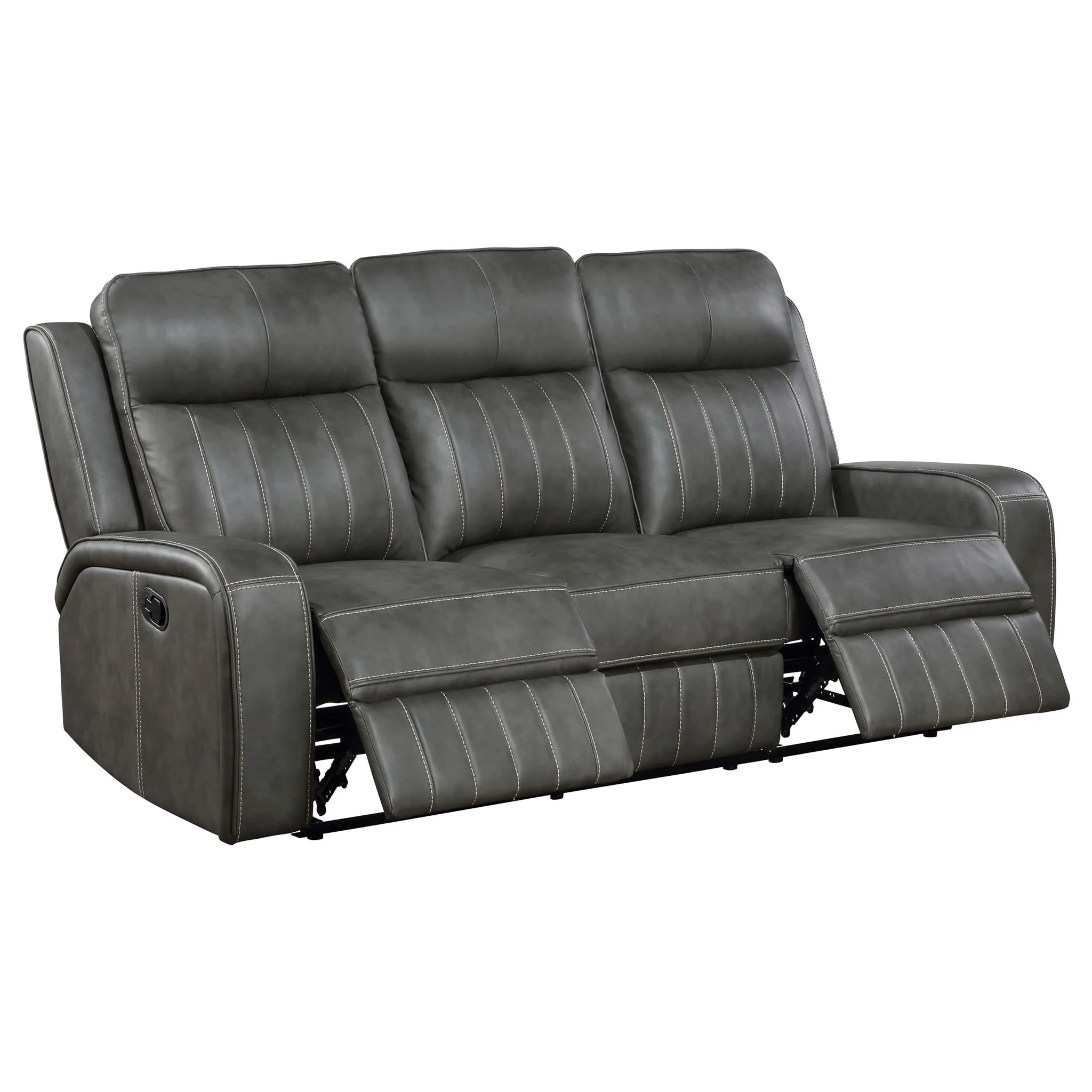 Forrest - 2 Piece Motion Reclining Sofa Set - Gray - Image 7