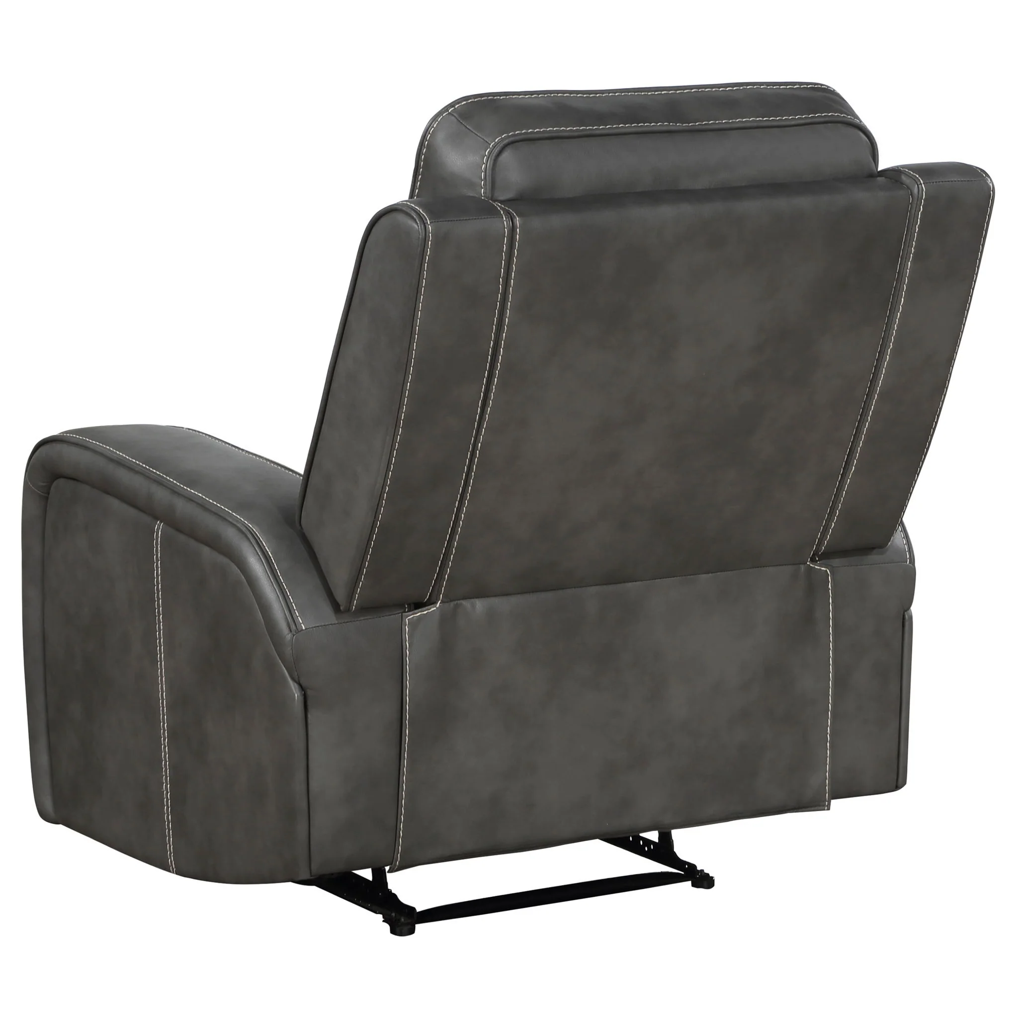 Forrest - Recliner Chair With Tufted Upholstery - Gray - Image 4