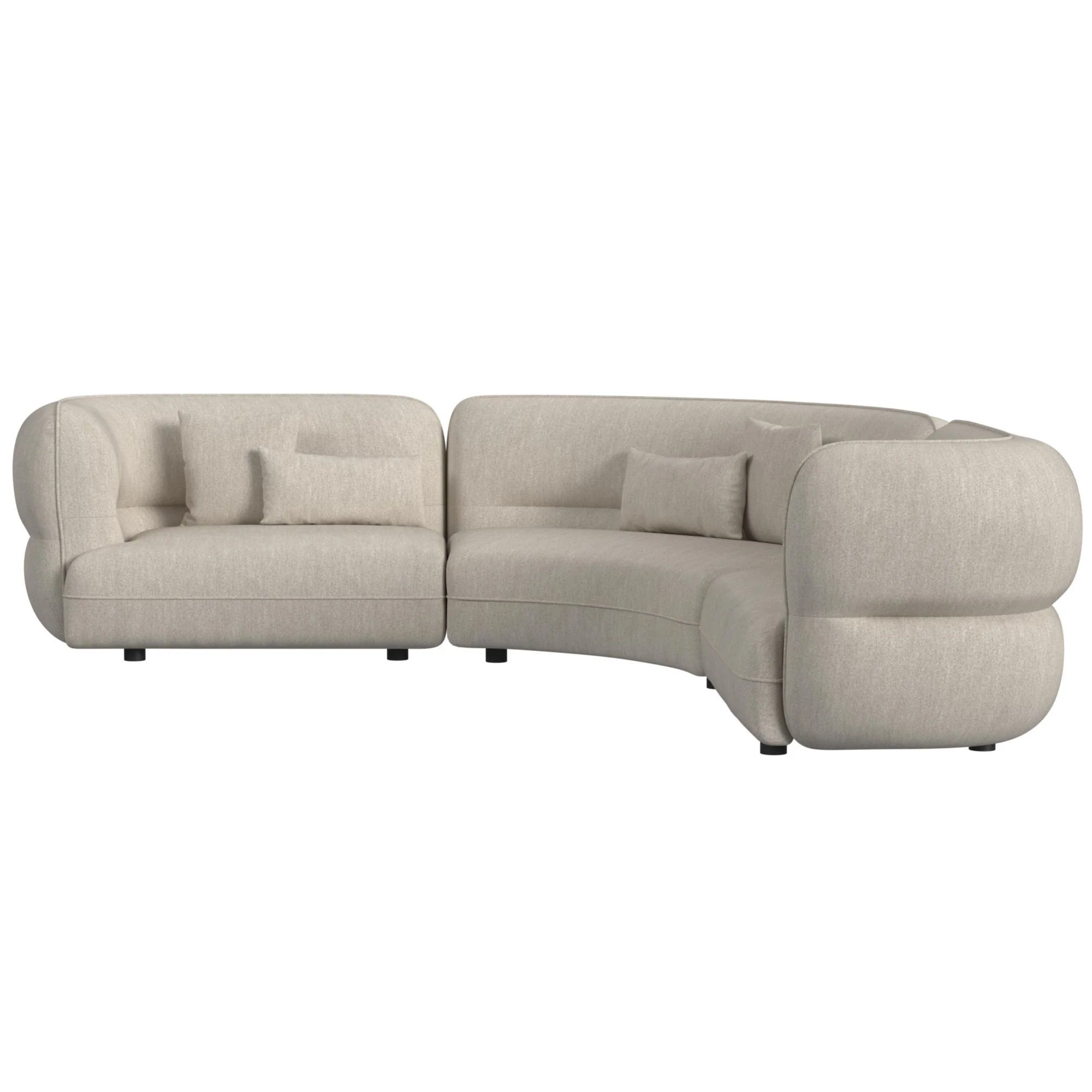 Four Seasons - Sectional Set With 6 Pillows - Camel - Image 6