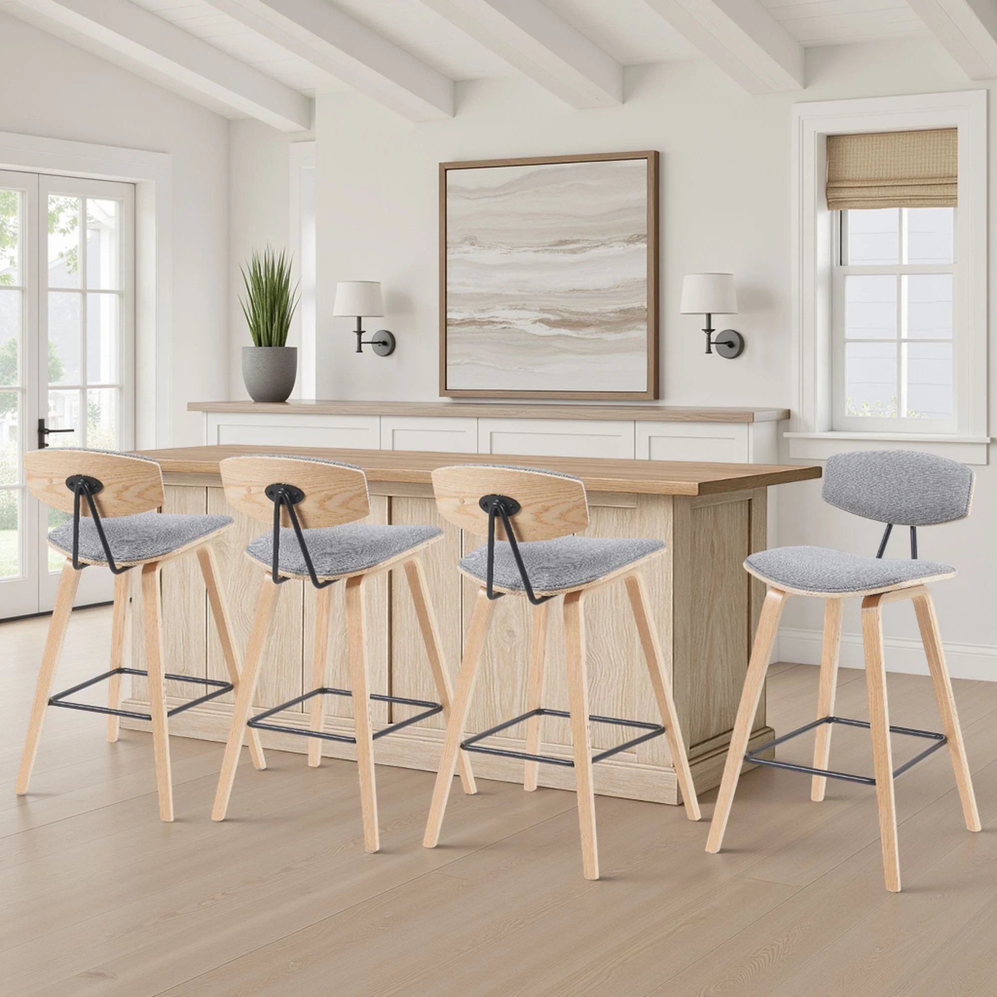 Fox - Swivel Bar Height Stool - Light Brown - Image 16