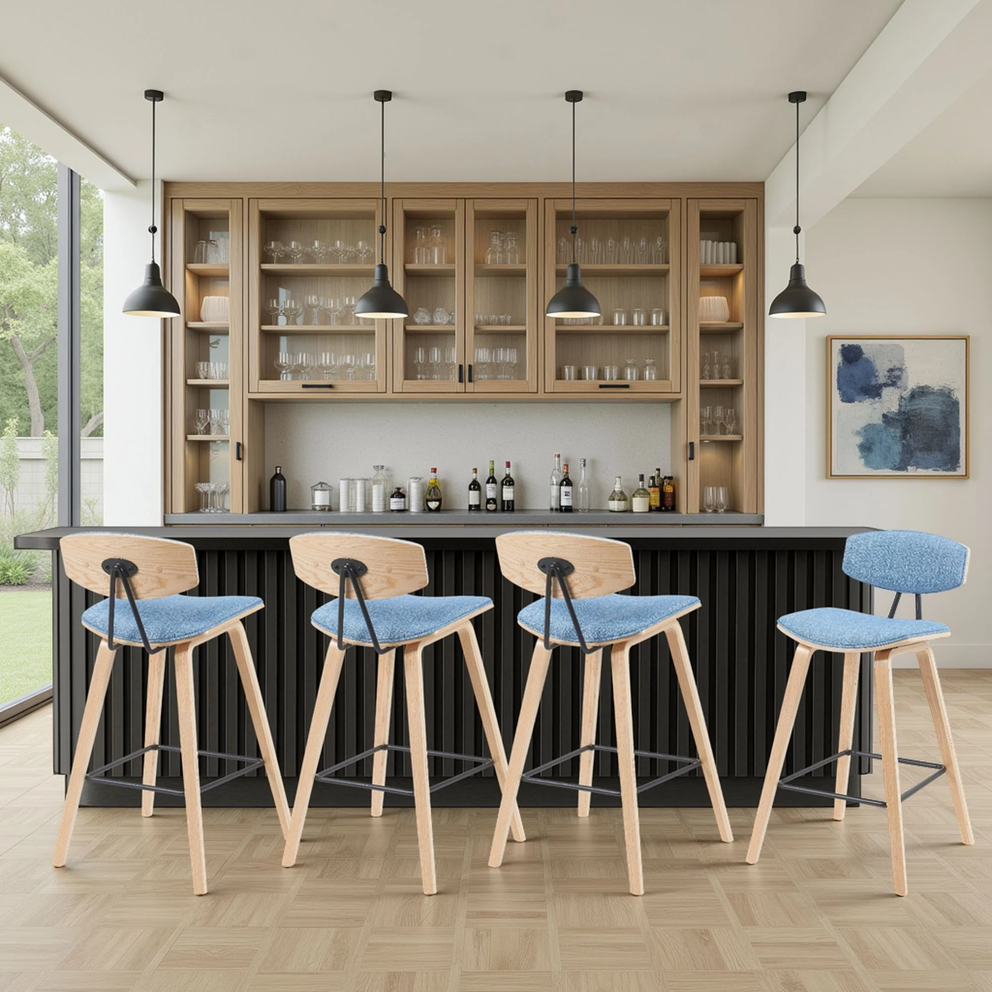 Fox - Swivel Bar Height Stool - Light Brown - Image 35